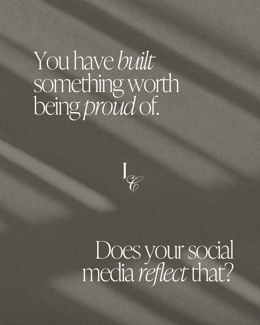 The brands experiencing the most meaningful growth online are rarely the ones creating the most content.

They're the ones showing up with intention.

Every post, video, caption, and interaction contributes to the story people tell themselves about y