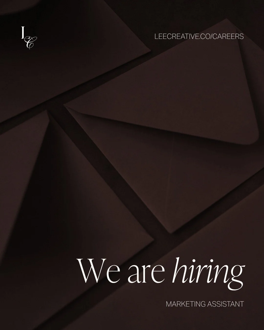 We&rsquo;re growing!

Lee Creative&reg; is seeking a motivated, dependable, and detail-oriented Marketing Assistant to support our growing portfolio of client accounts.

This is a part-time independent contractor opportunity. The position is primaril