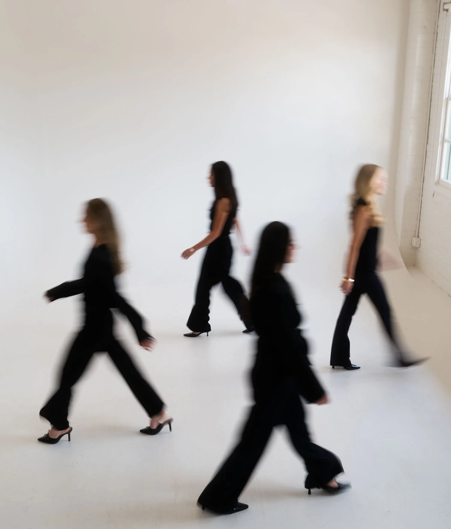 Lee Creative Co. team walking through the studio for a social media content planning session