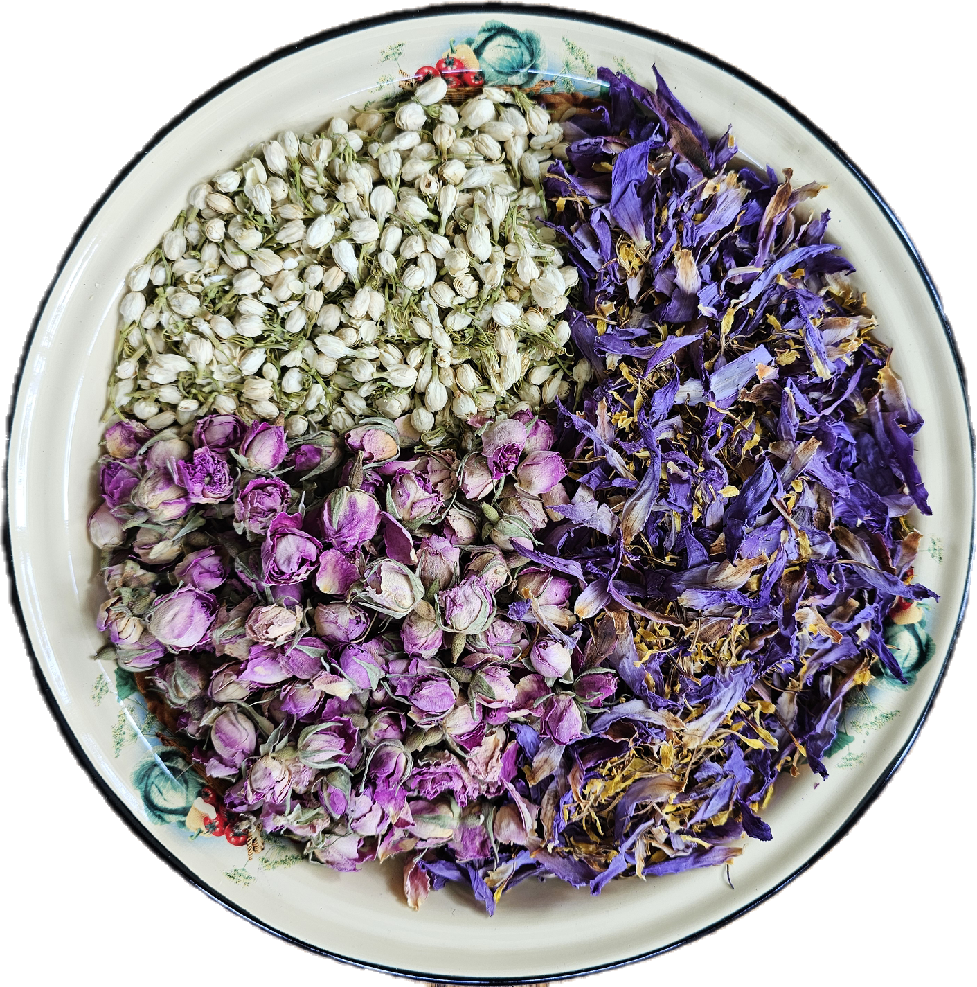 Lotus, Jasmine, Rose