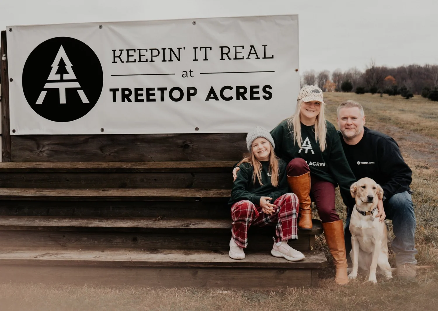 Patrick and family at Treetop Acres