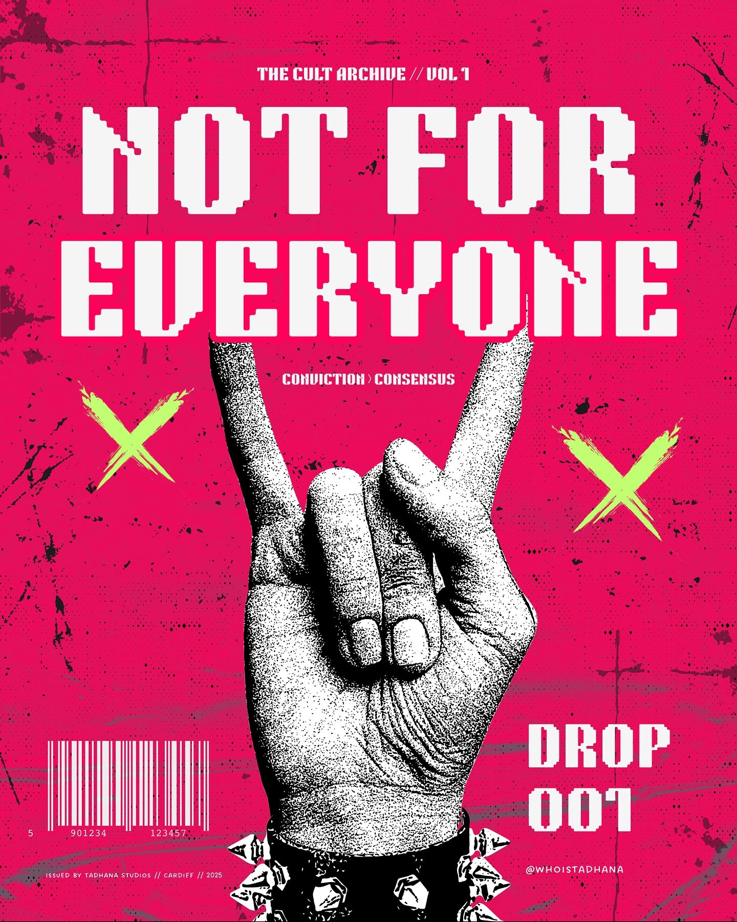 Not for everyone. Not meant to be.

Conviction &gt; Consensus.

Follow if you get it. Unfollow if you don&rsquo;t.

#notforeveryone
#cultbranding
#brandwithteeth
#designwithconviction
#brandchaos
#digitalworldbuild
#undergrounddesign
#posterdesigncom