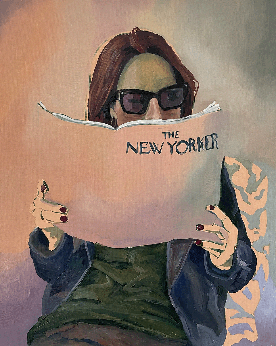 The New Yorker / Oil on linen / 20 by 16 