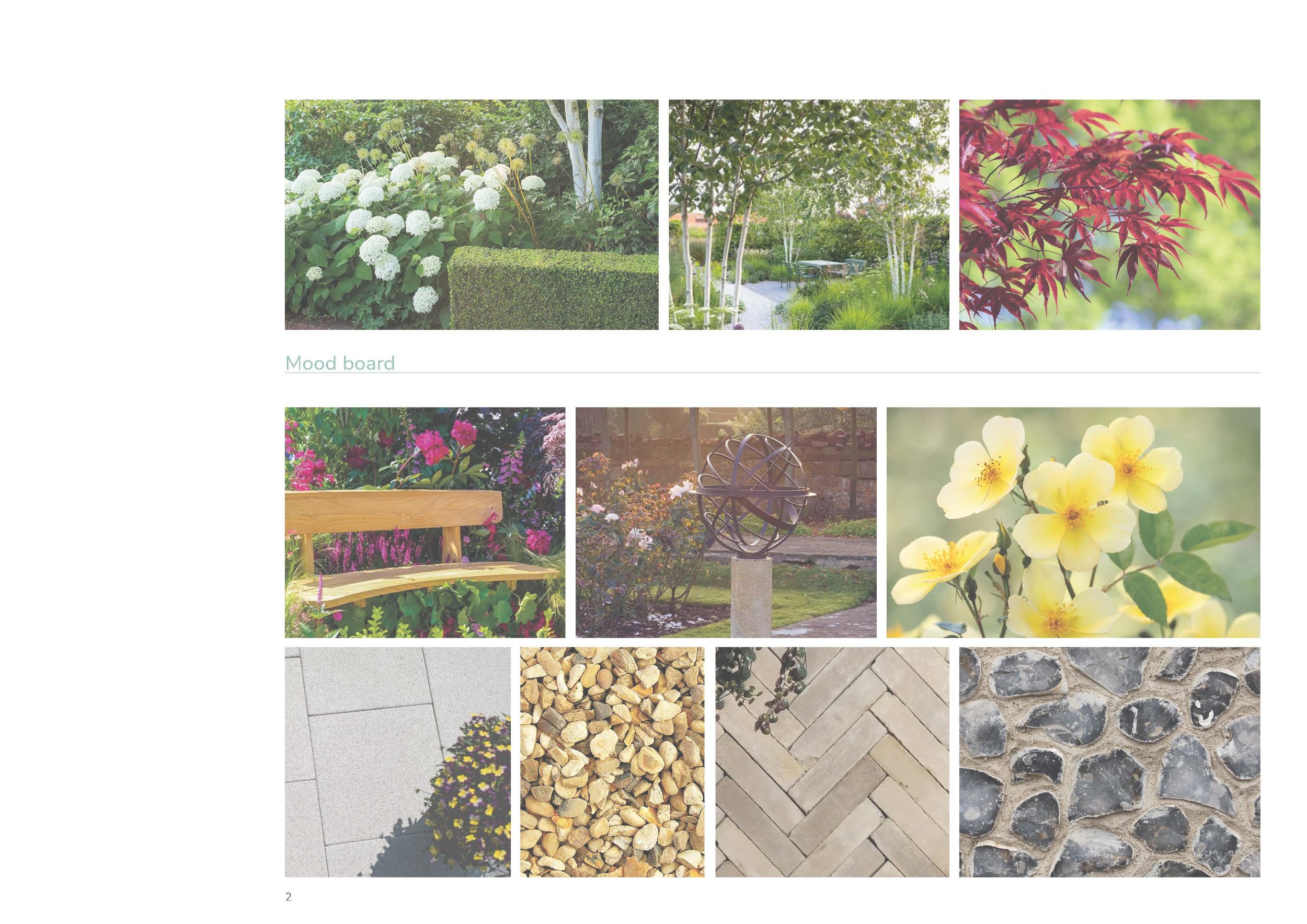 A mood board for a client.