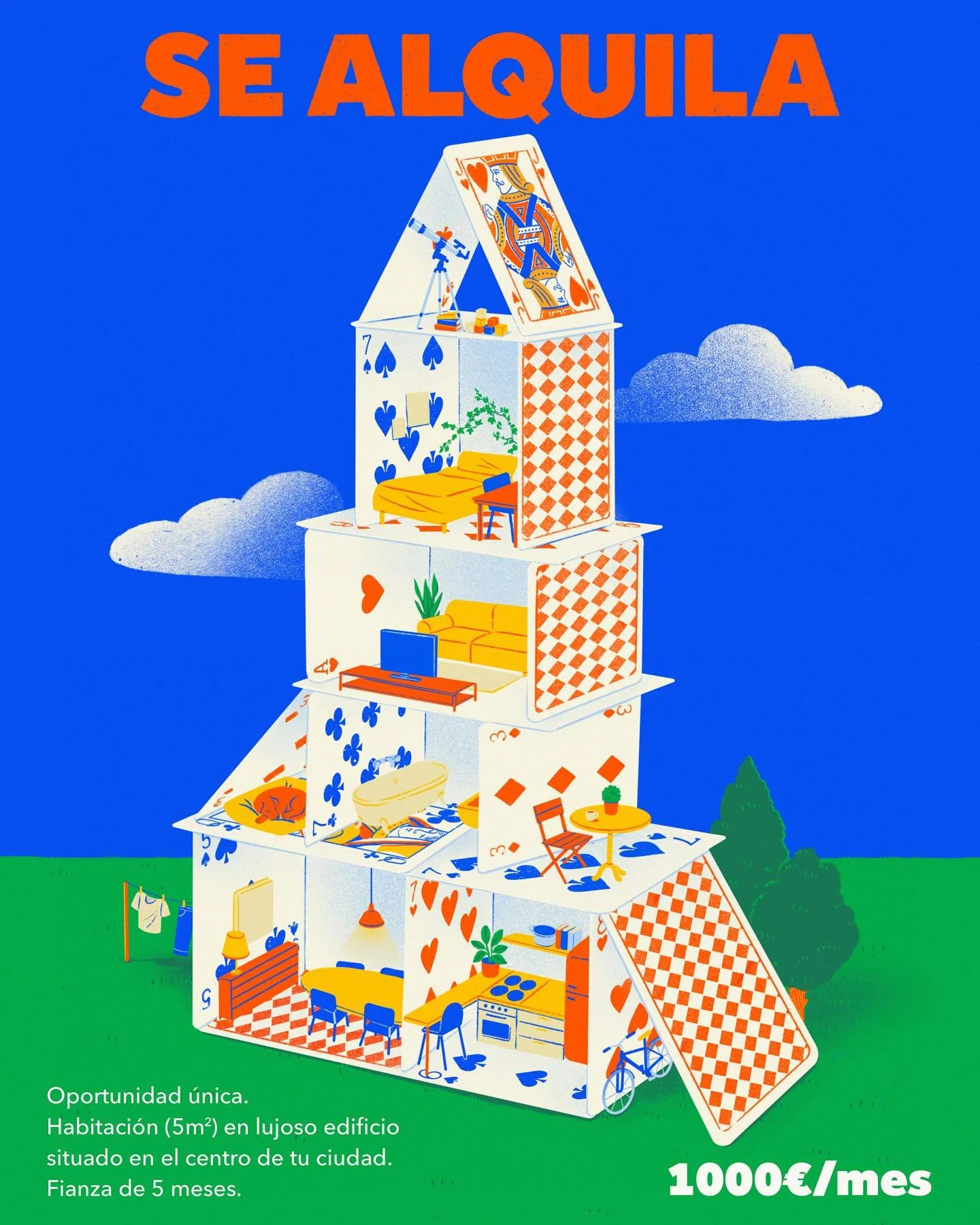 La vivienda, ese lujo inaccesible con el que los j&oacute;venes de este pa&iacute;s so&ntilde;amos cada d&iacute;a.

#ilustracion #ilustracioneditorial #editorialillustration @annagoodsonillustration