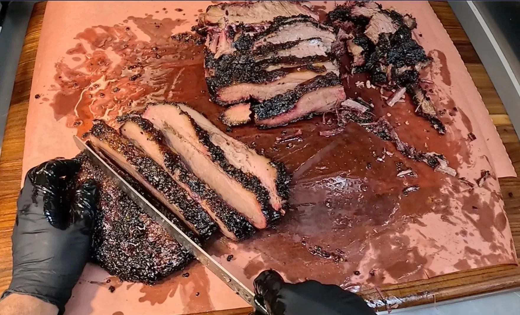 Slow-smoked brisket from Thin Line BBQ in Concord, NC