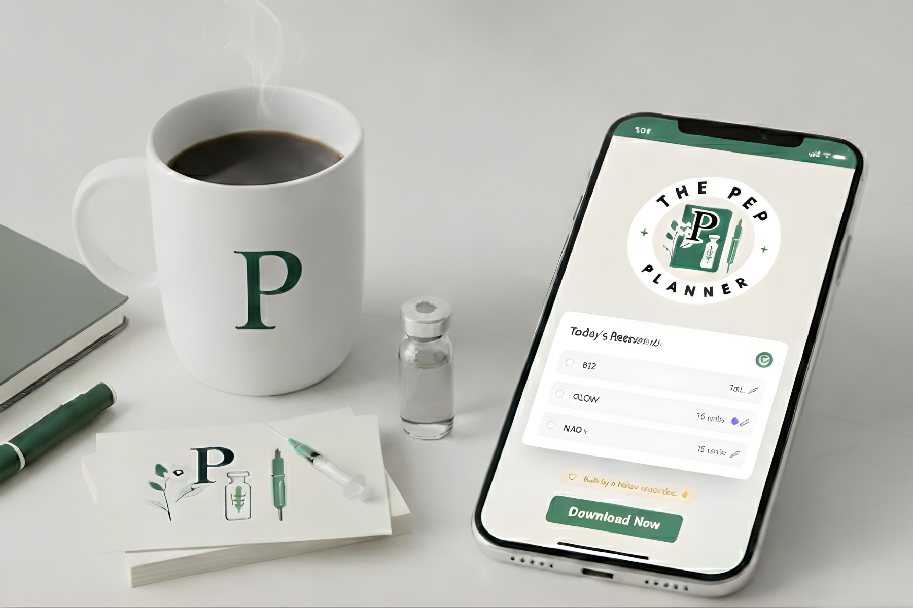 Peptide tracking app on phone