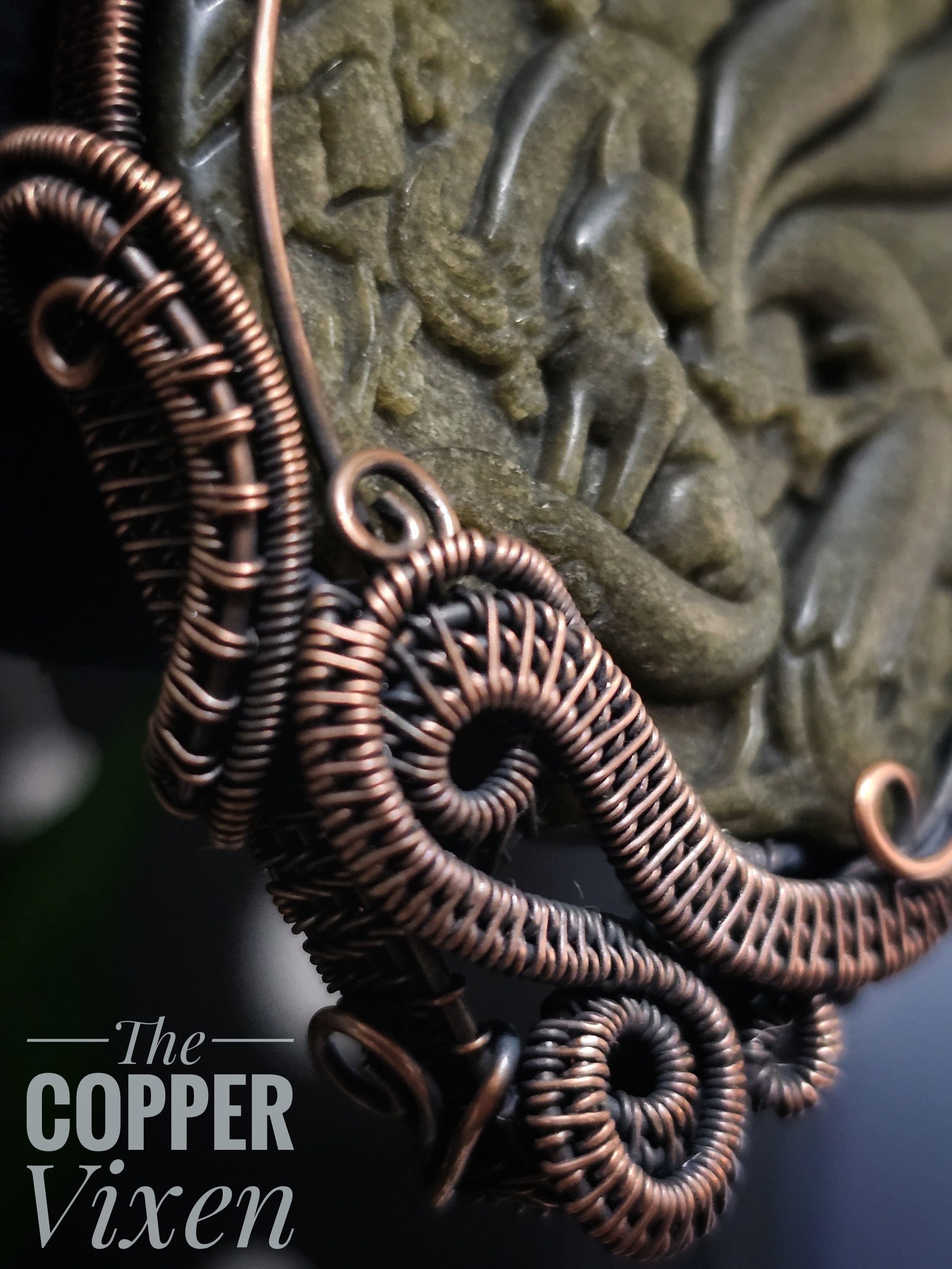 Golden Sheen Obsidian Carving