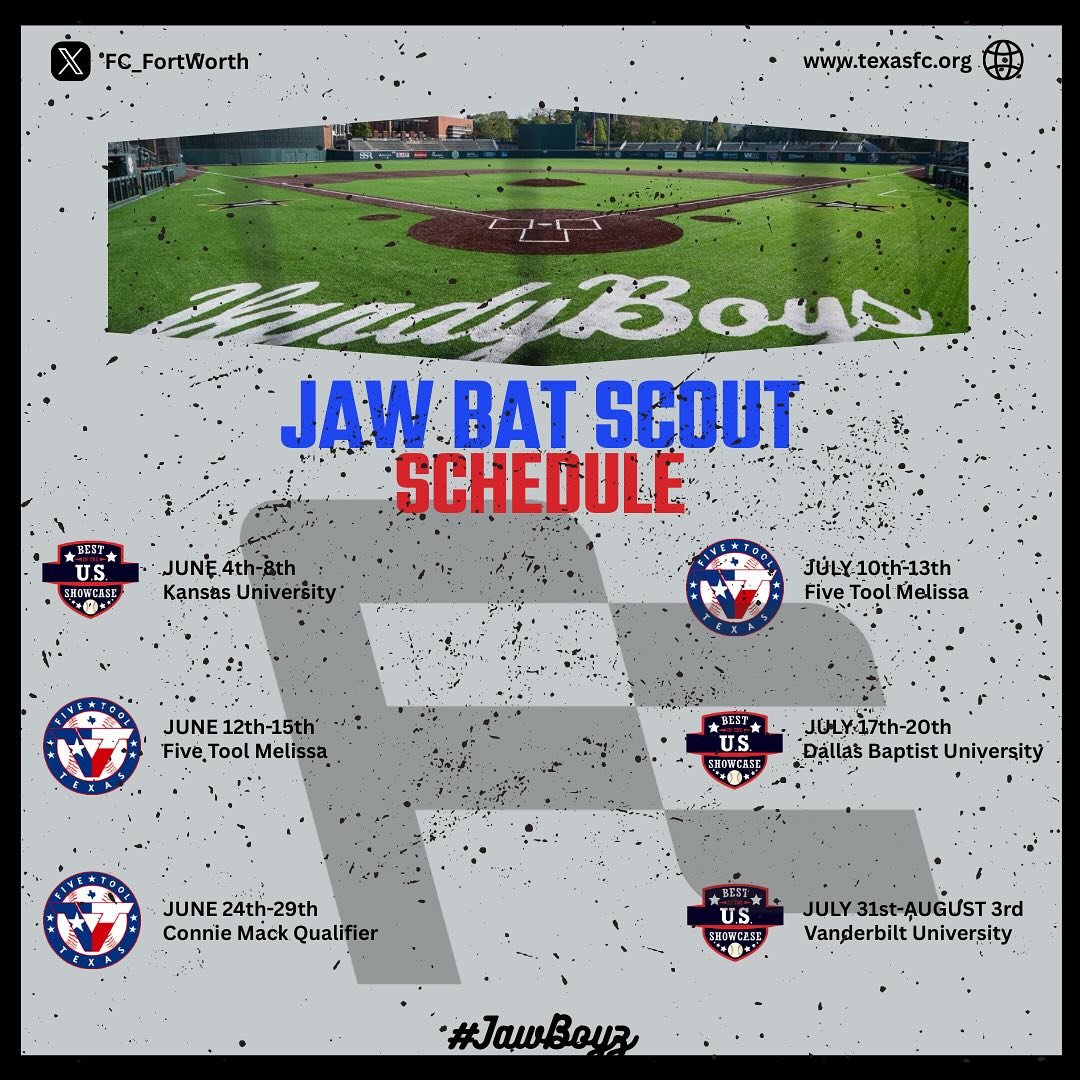 Introducing our summer schedule for the Jaw Bats Scout Team (18u). We&rsquo;re looking forward to playing great competition this summer and making a ton of memories!

Last summer and fall was amazing, this summer will be even better!