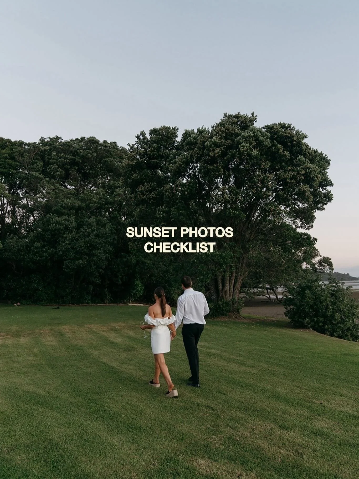 Sunset photos are one of the most beautiful parts of your wedding day! Swipe for a practical checklist to help you be ready, relaxed, and in the moment when that golden hour light hits 🤍

Save this for your wedding week and share it with your bridal