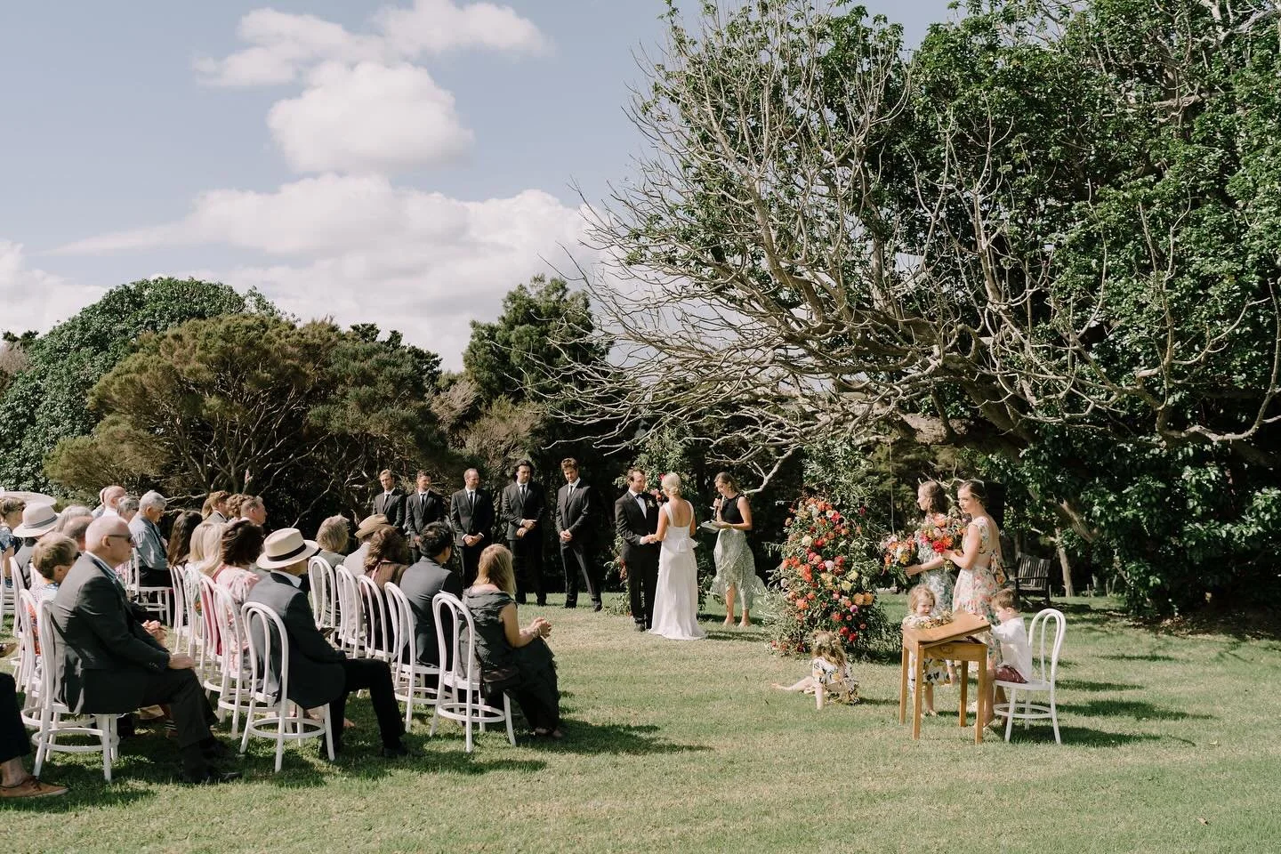 A picture-perfect ceremony for A&amp;S 🤍

Photographer @danellebohane 

#nzwedding #nzweddingplanner #nzbride #newzealandwedding #realwedding #weddingceremony #outdoorwedding #romanticwedding #pictureperfectwedding #justmarried #ido #bridetobe #enga