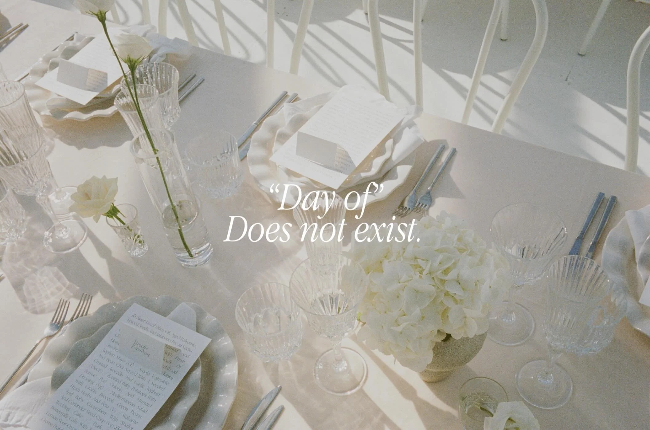 &ldquo;Day-of coordination&rdquo; is a myth we&rsquo;re happy to debunk... 

A seamless wedding day doesn&rsquo;t magically appear when someone walks in that morning with a clipboard and a timeline. It comes from months of planning, problem-solving, 