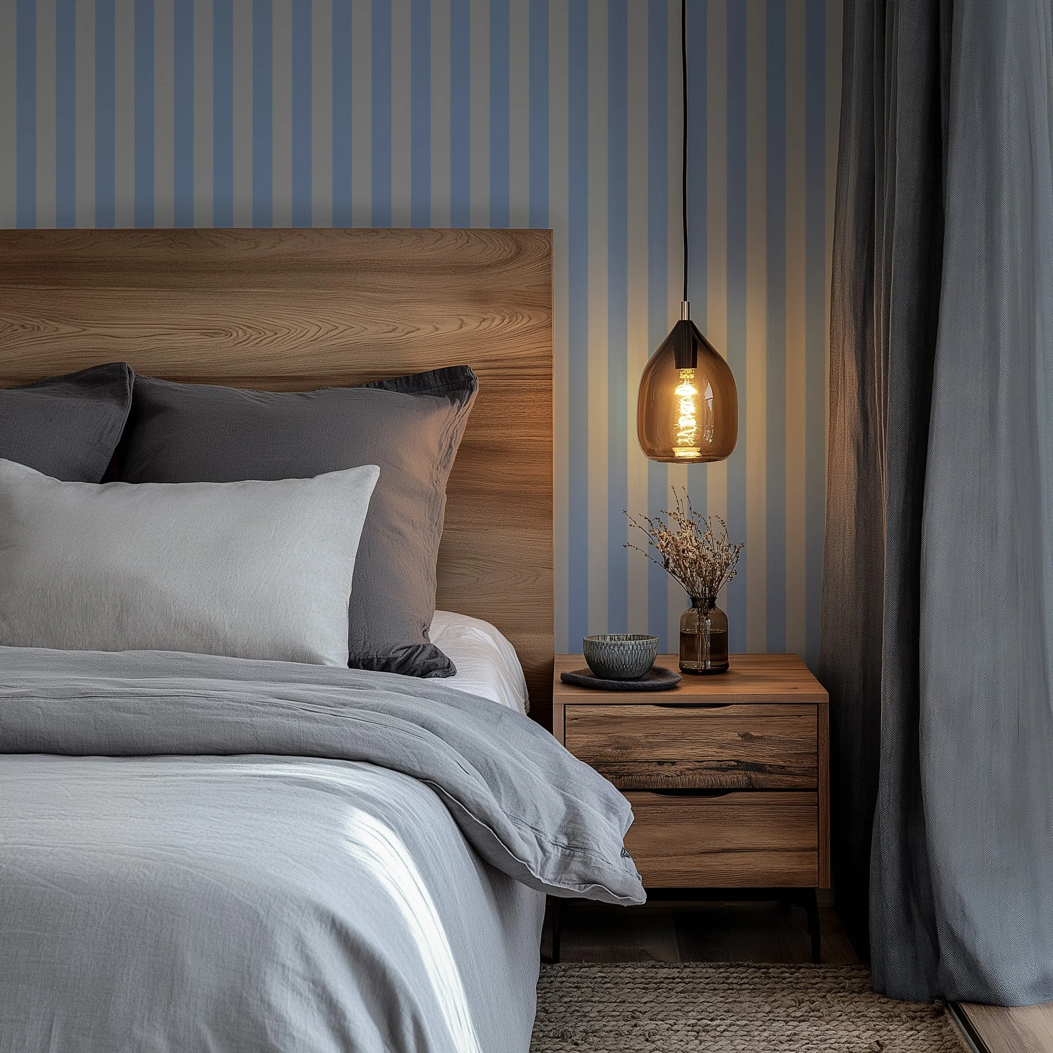Bethells Beach Stripe Bedroom.jpg