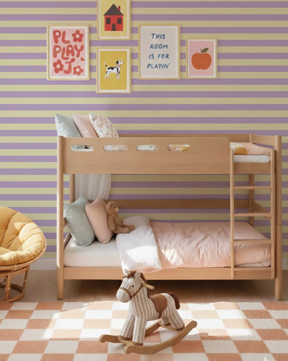Lavender Hill Stripe Bunk Beds.jpg
