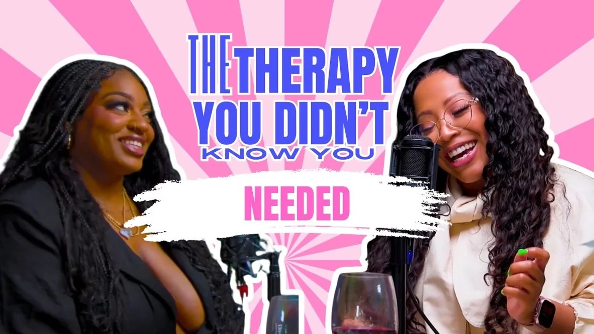 The Therapy You Never Knew You Needed podcast cover art featuring host Lauresha Hawkins LCSW