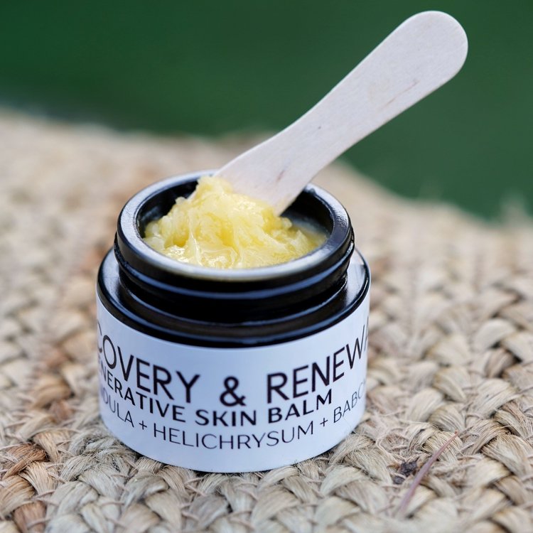 Recovery + Renewal Balm in a 0.5 oz tin