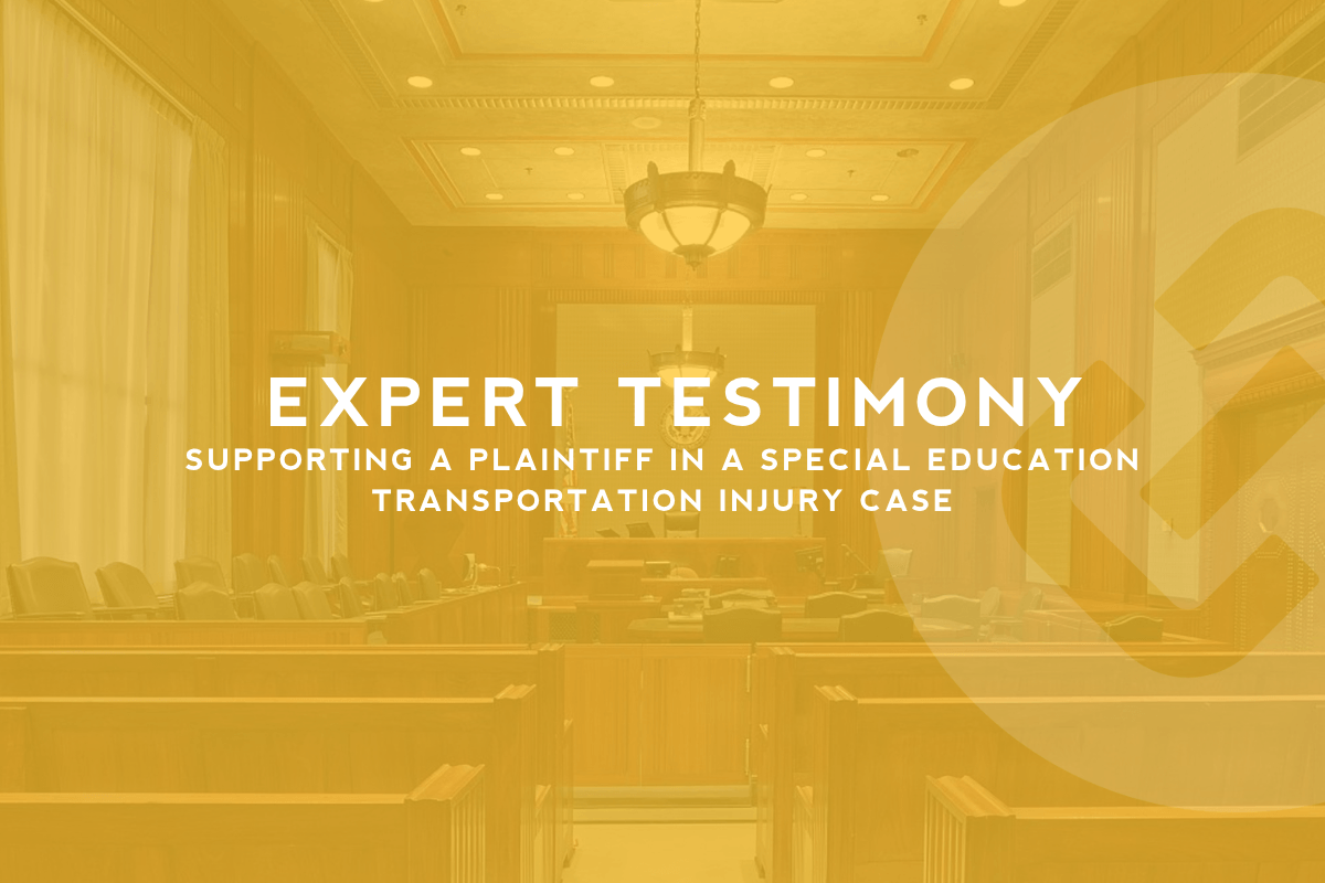Supporting a Plaintiff in a Special Education Transportation Injury Case