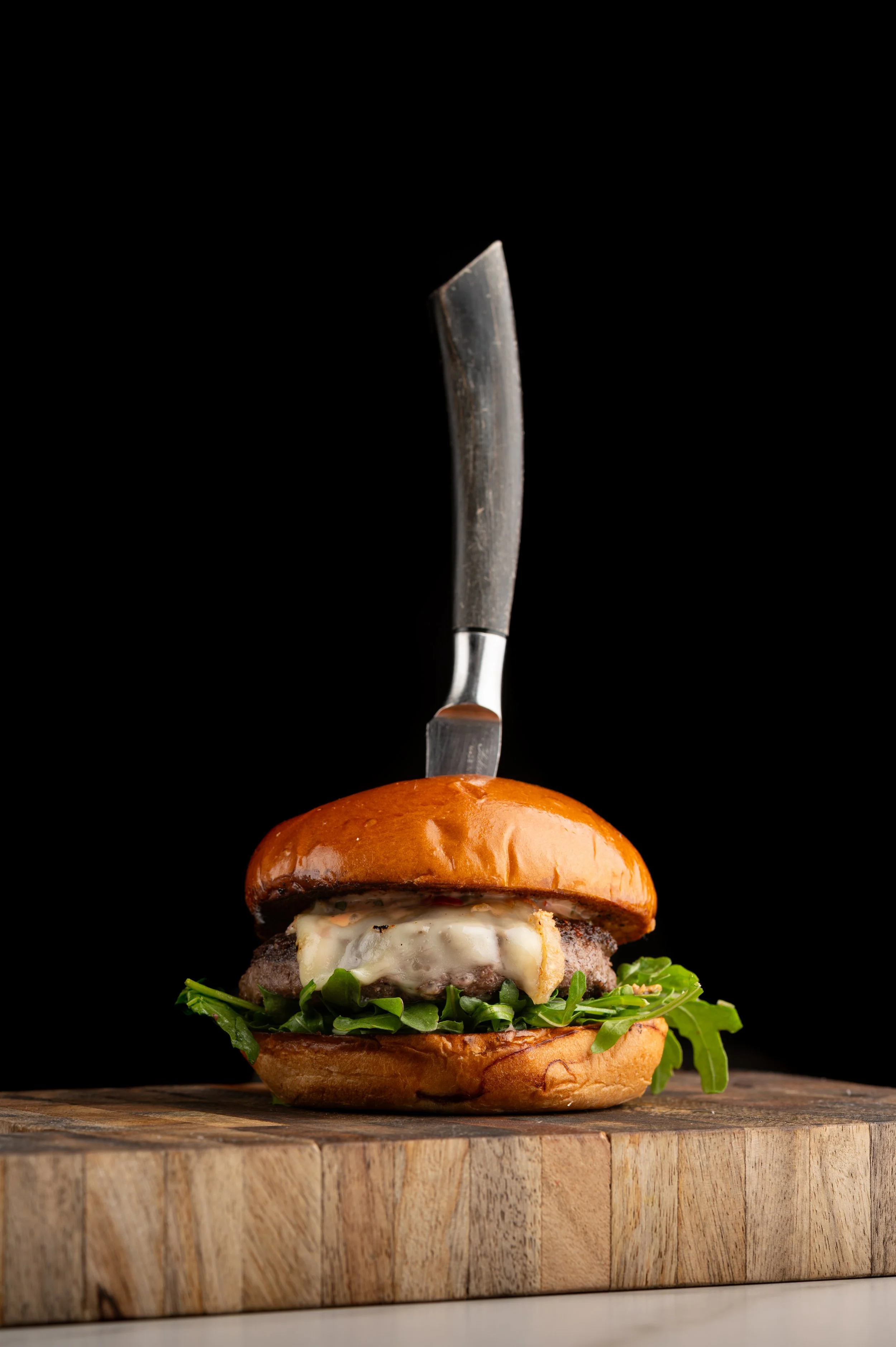 The Burger, Signature Fia Steak Blend
Imported Italian Taleggio Cheese, Arugula
Housemade Spicy Russian Dressing