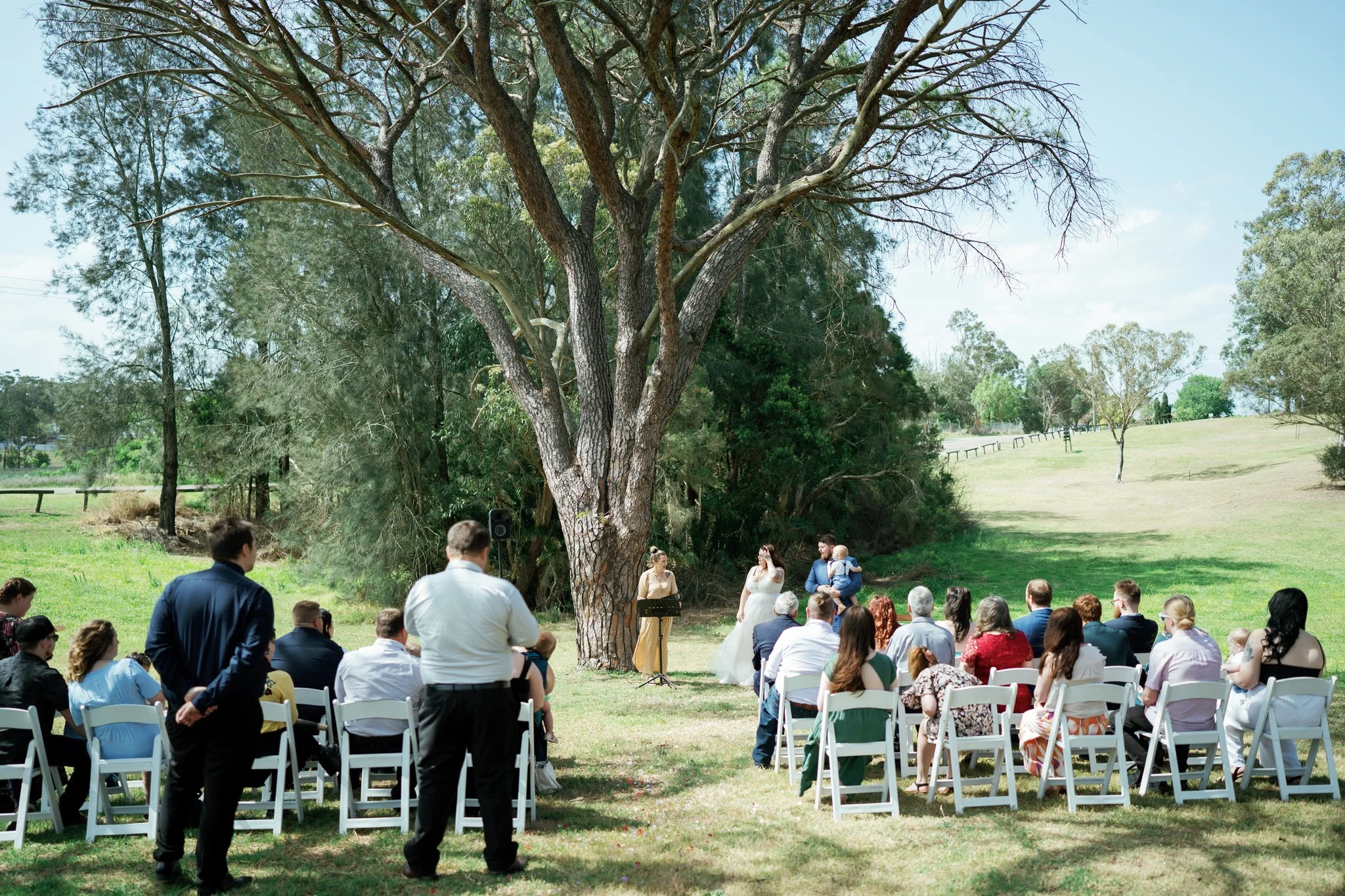 Outdoor Ceremony Setup at Stockade Hill Heritage Park Wedding East Maitland NSW