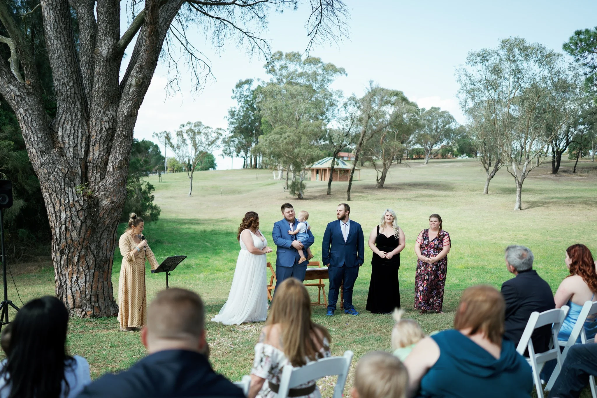 Bridal Party and Celebrant at Stockade Hill Heritage Park Wedding East Maitland