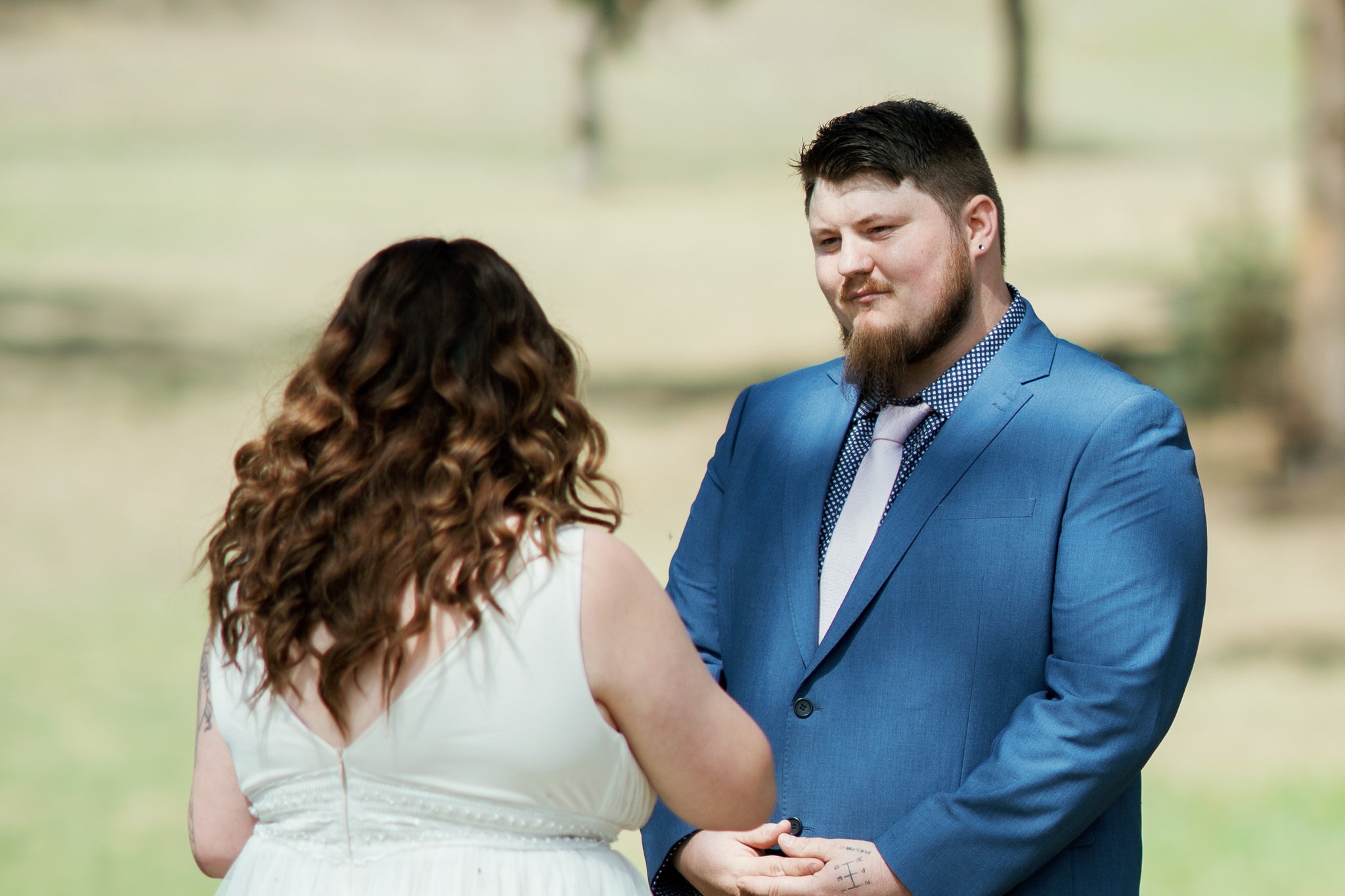 Outdoor Wedding Vows at Stockade Hill Heritage Park East Maitland