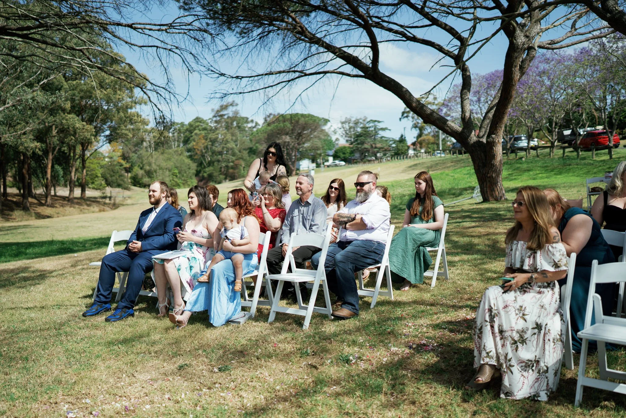 Wedding Guests Seated at Stockade Hill Heritage Park Ceremony