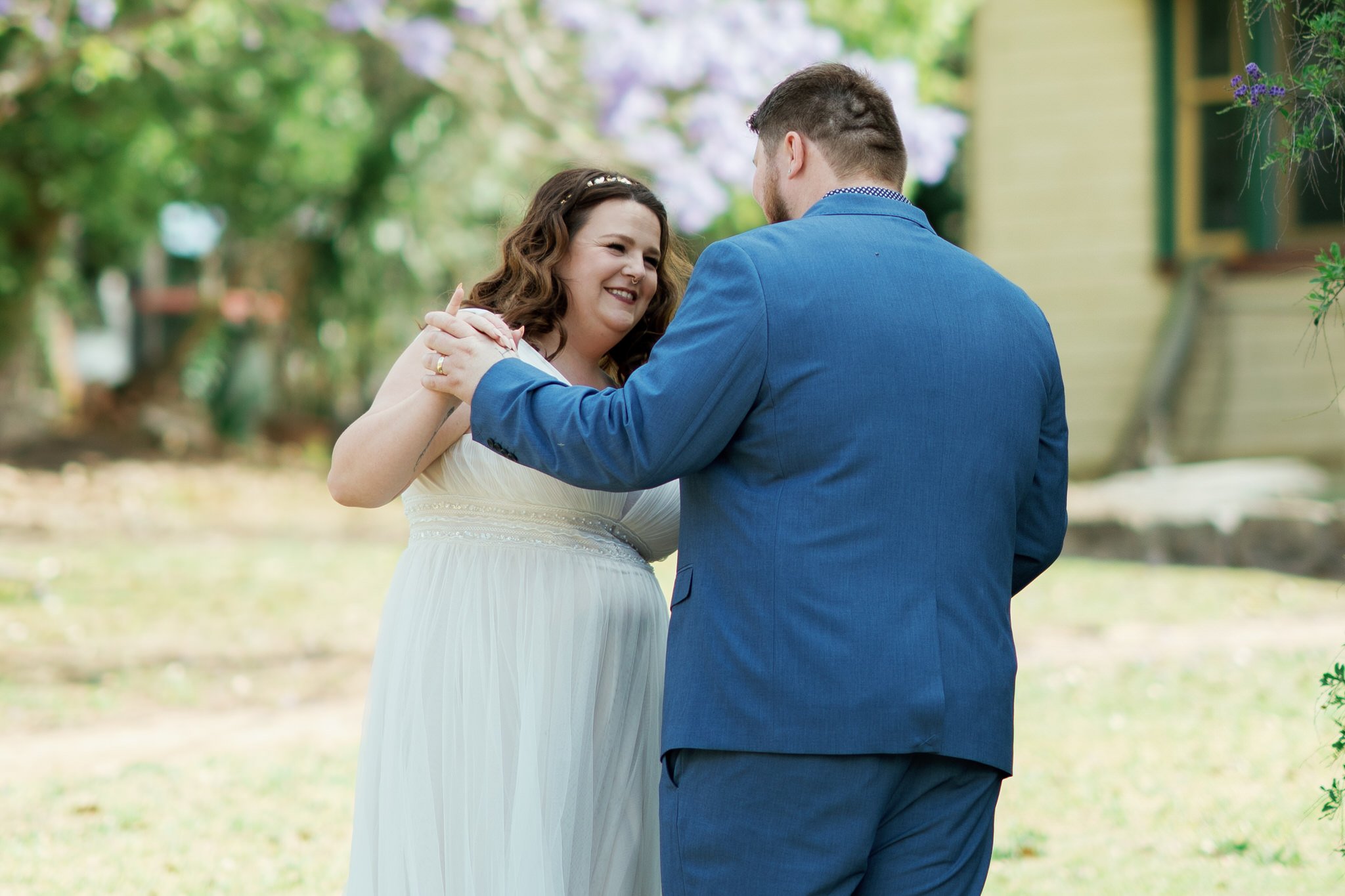 First Dance Outdoors at Stockade Hill Heritage Park Wedding Ceremony