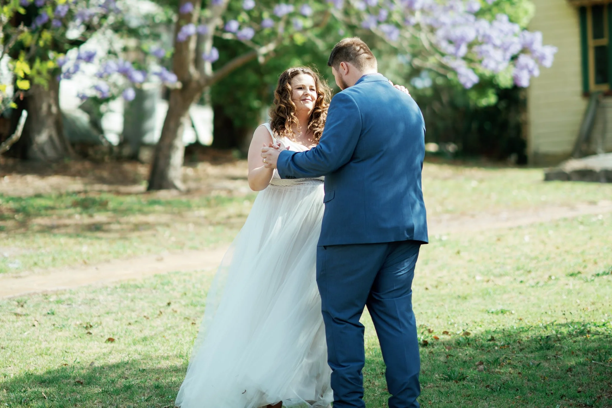 Bride and Groom First Dance at Stockade Hill Heritage Park Wedding Maitland