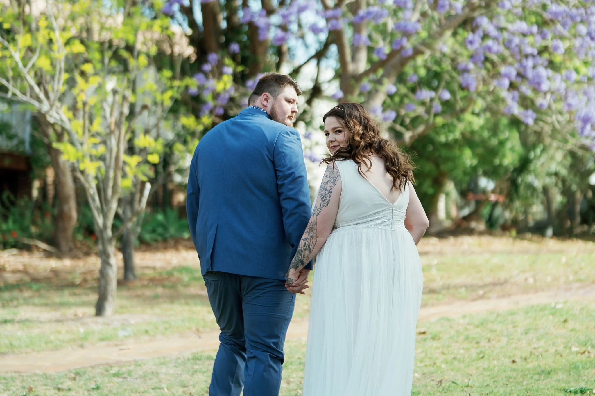 Candid Wedding Moment at Stockade Hill Heritage Park Hunter Valley