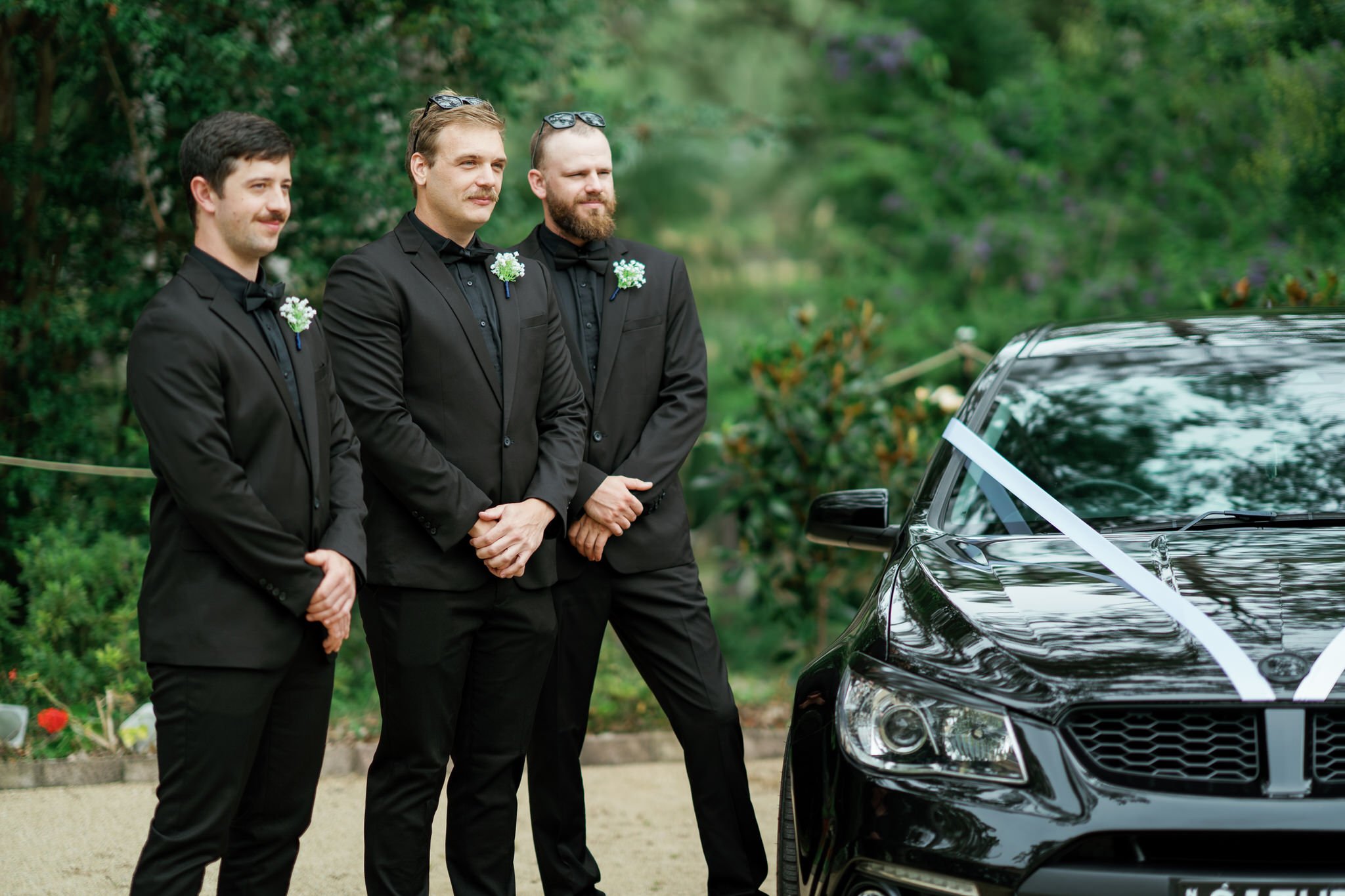 Groomsmen Portraits at Kangy Gardens Wedding Hunter Valley