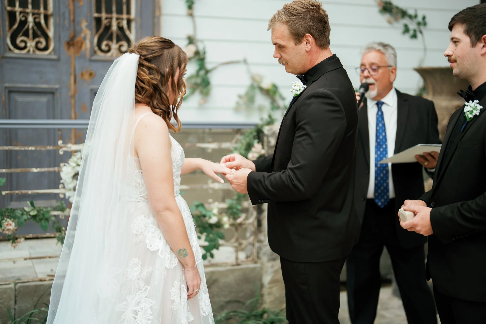 Placing the Wedding Ring at Kangy Gardens – Hunter Valley Wedding Photographer