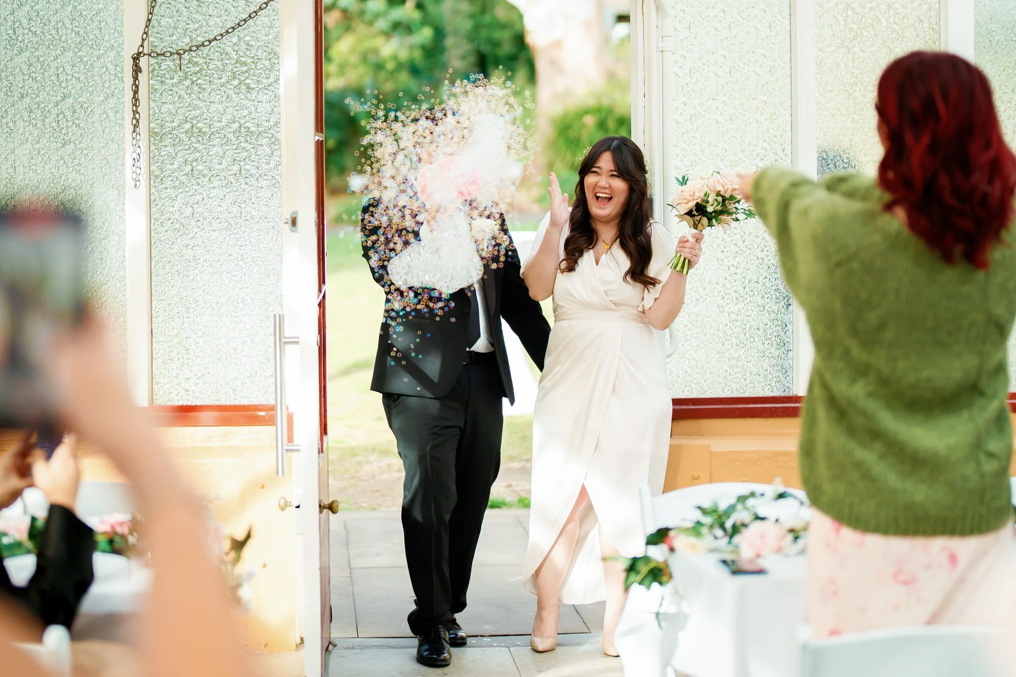 Palm House Reception Grand Entrance – Botanic Garden Sydney Wedding