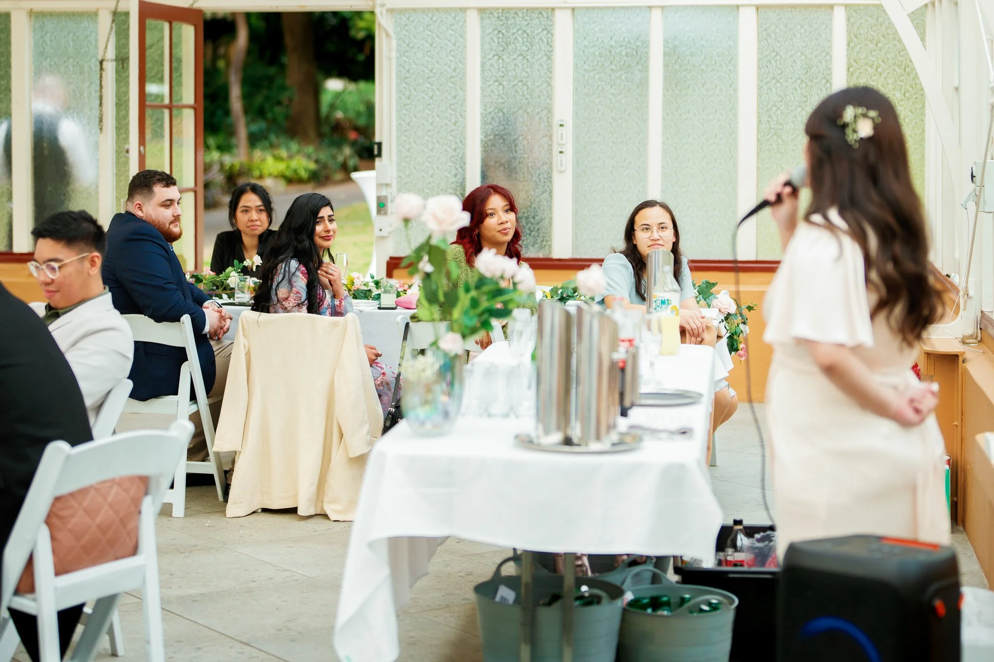 Wedding speech at Palm House, Sydney Botanic Garden wedding reception
