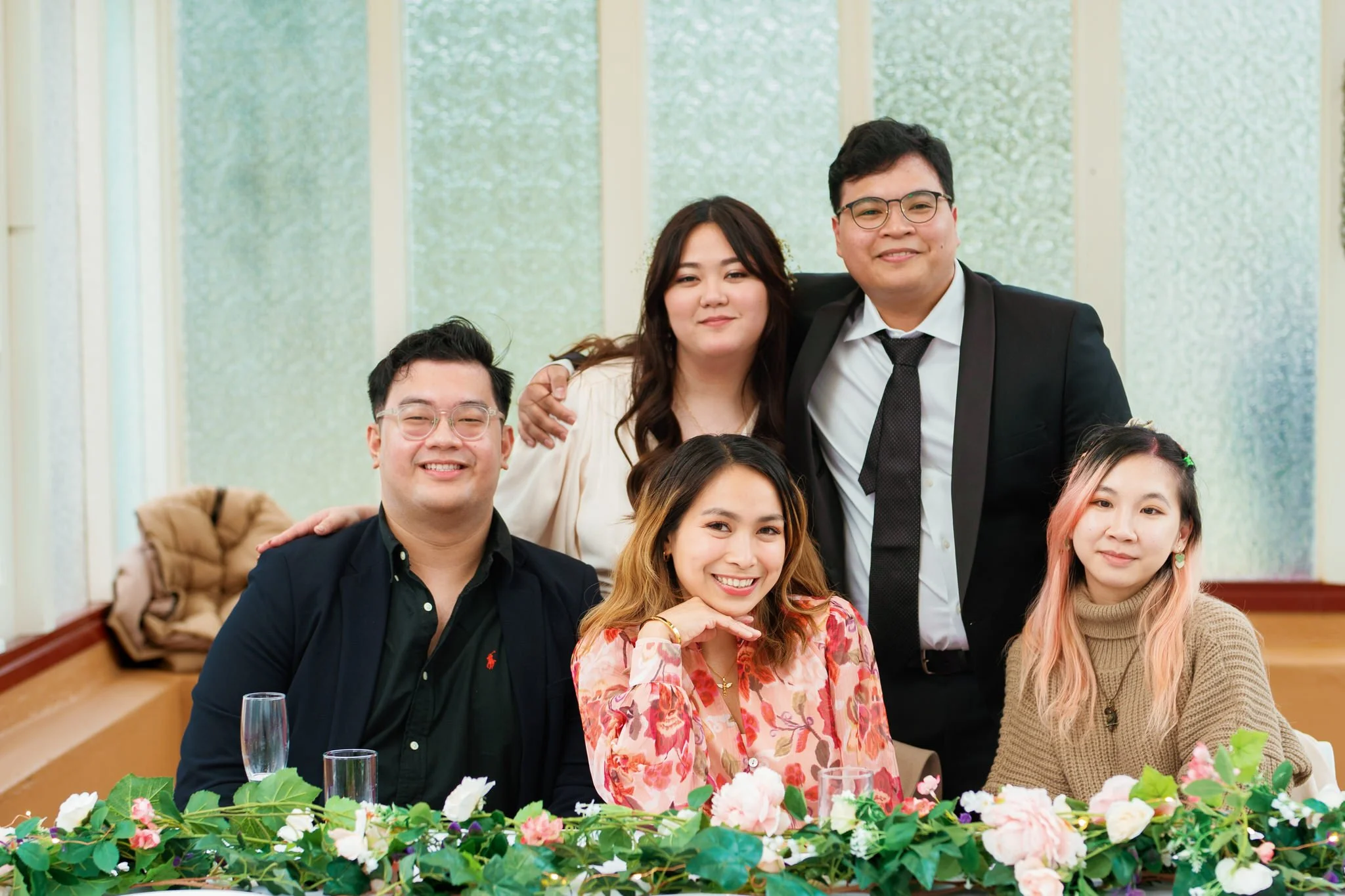 Bridal Party Smiling at Palm House Reception | Sydney Botanic Garden