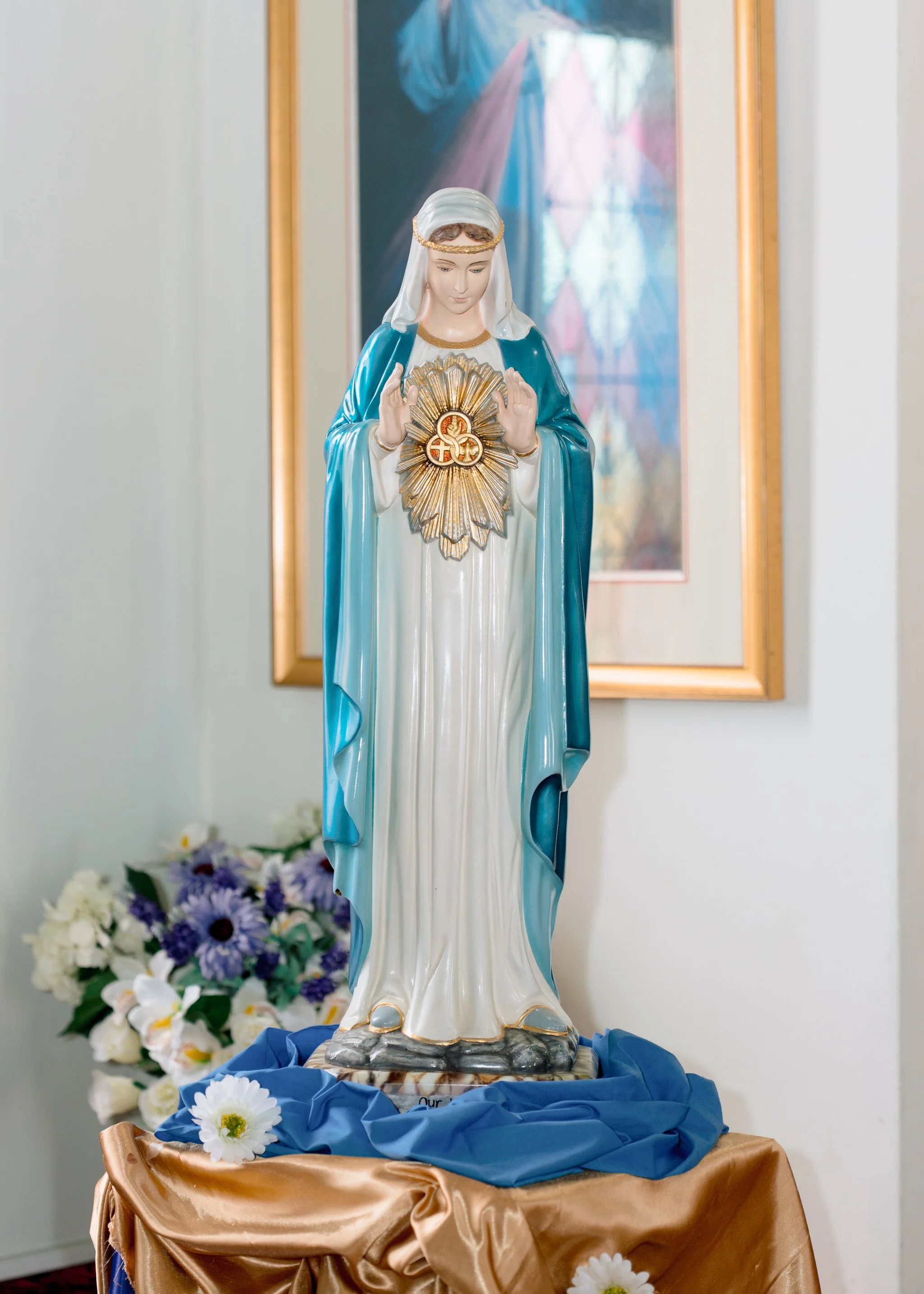 Mother Mary statue display