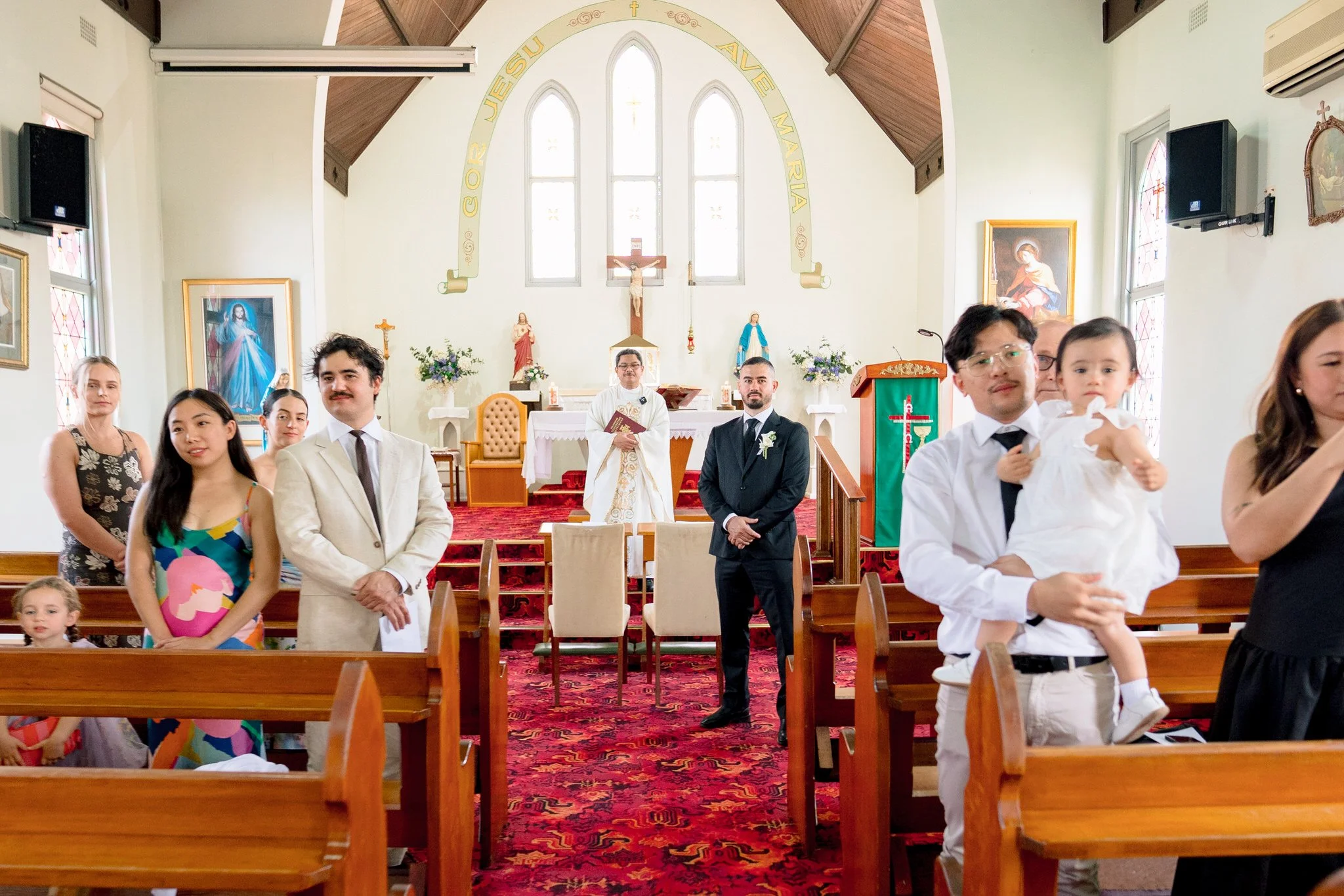 Guests inside St Cecilia’s Church Wyong