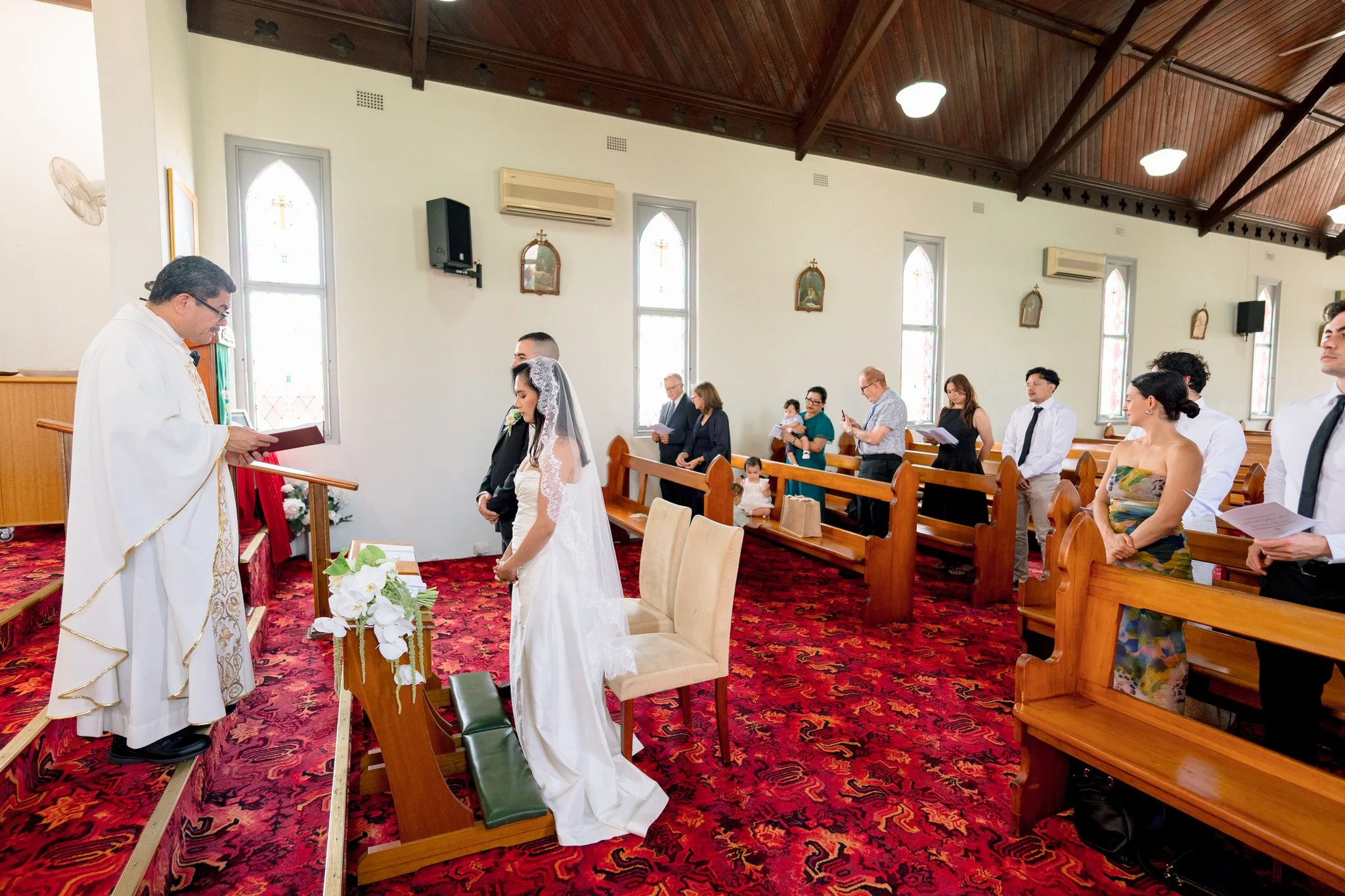 Ceremony moment with priest