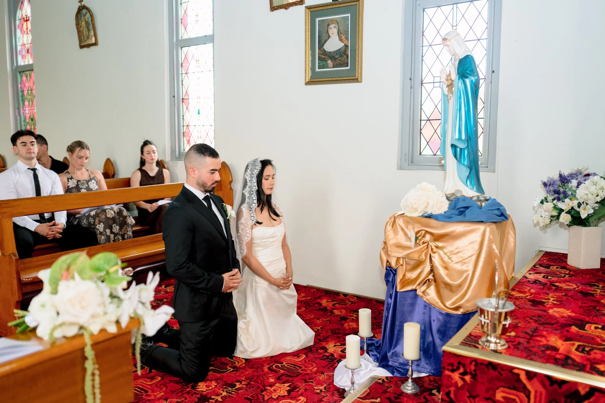 St Cecilias Wyong wedding Mother Mary prayer