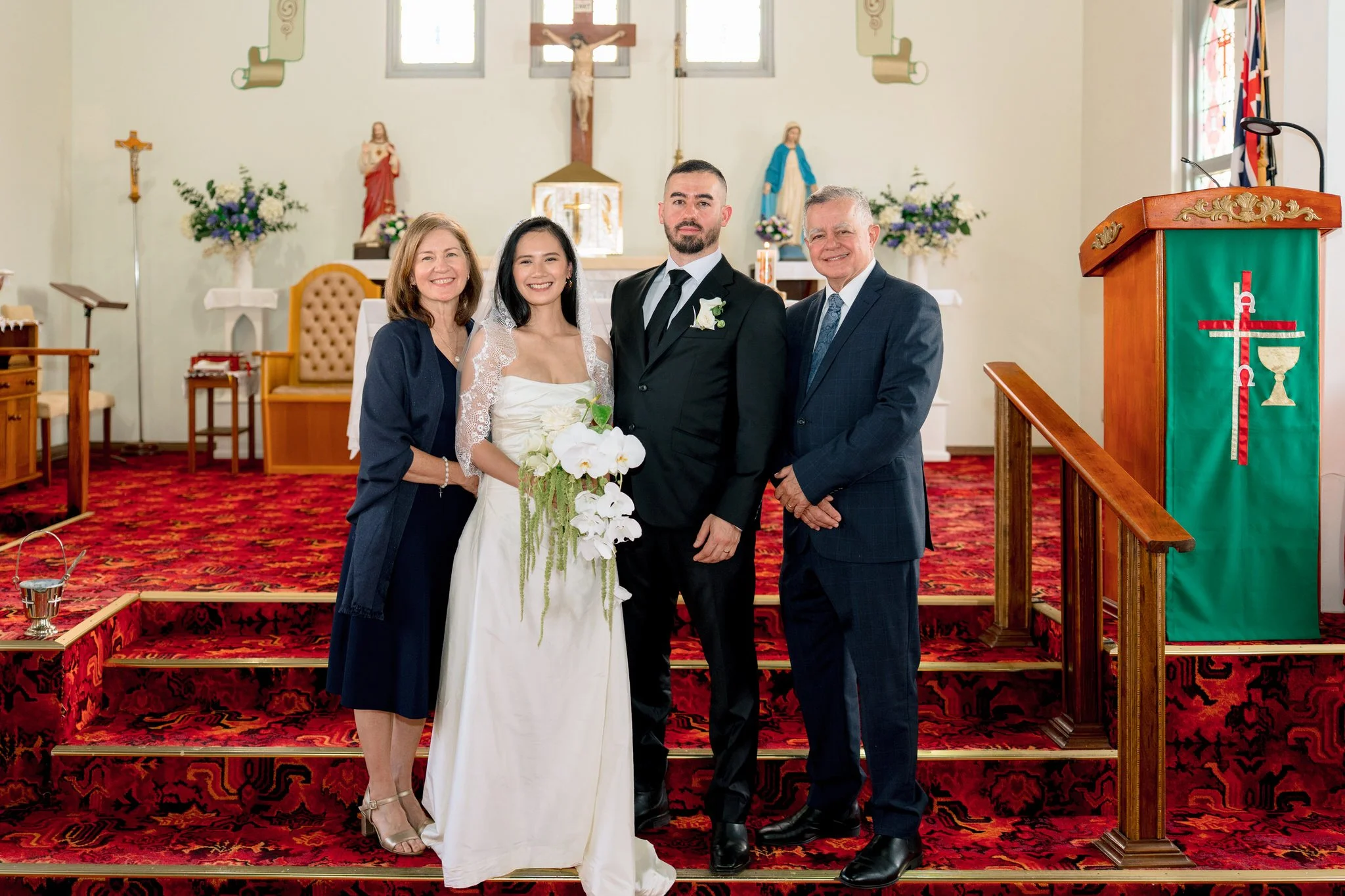 Family photo inside St Cecilia’s Church Wyong