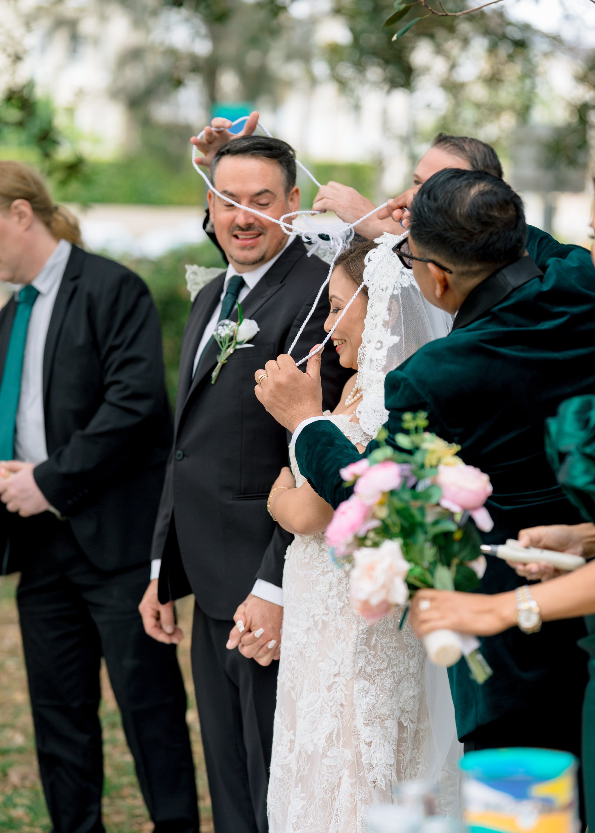 Angelo’s Cabarita wedding veil blessing
