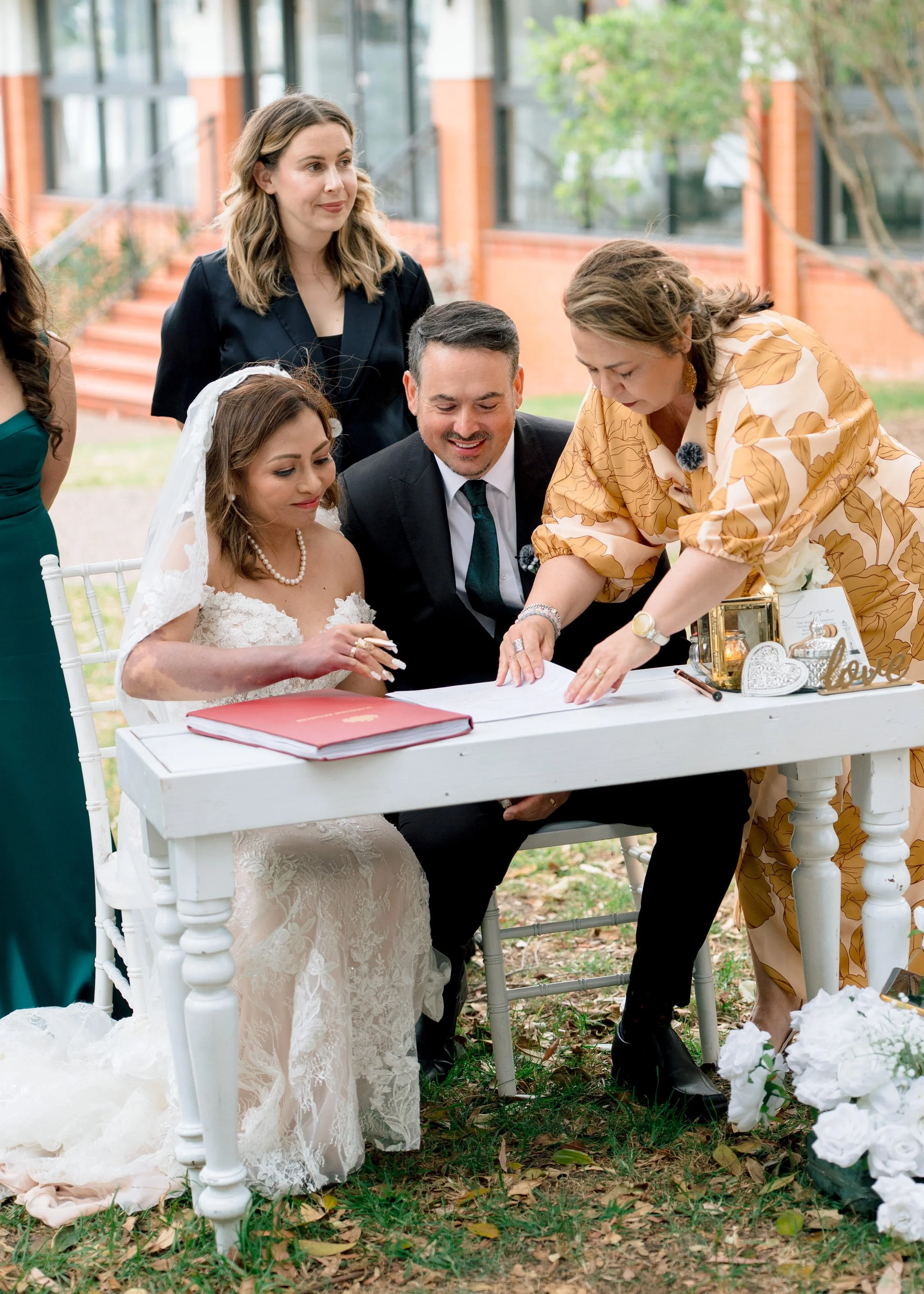 Marriage register signing at Angelo’s Cabarita