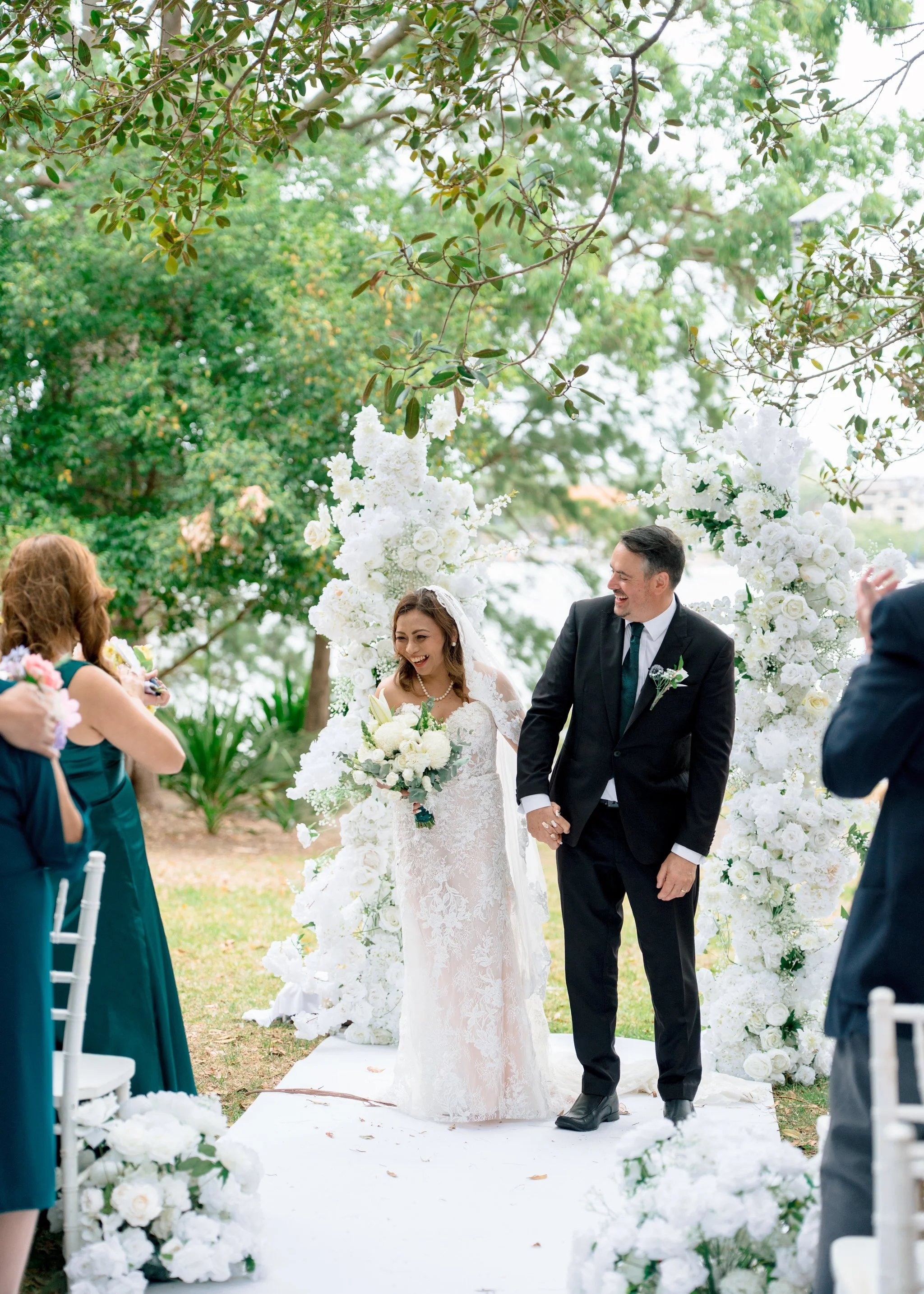 Wedding recessional at Angelo’s Cabarita