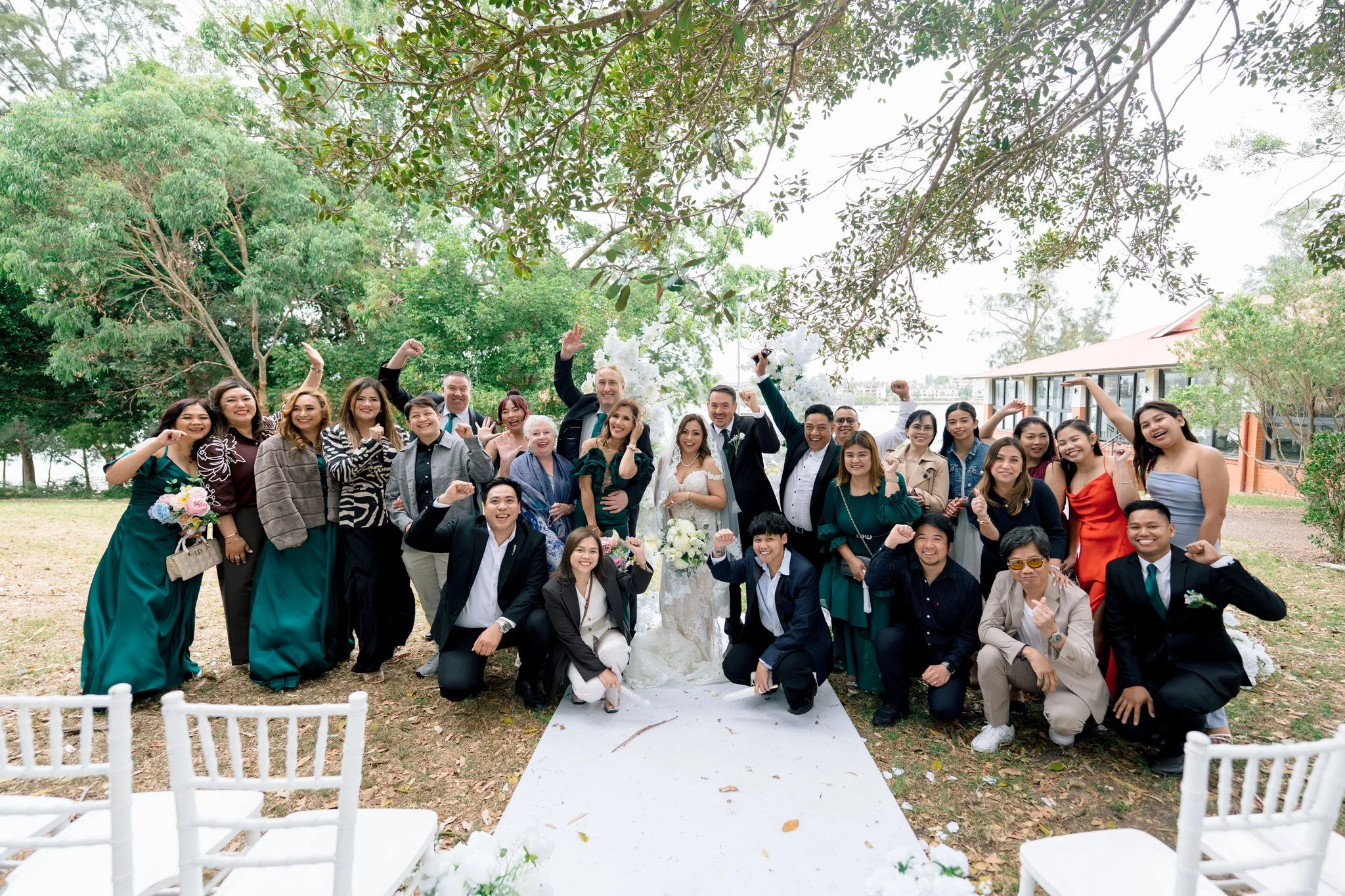 Angelo’s Cabarita wedding group celebration