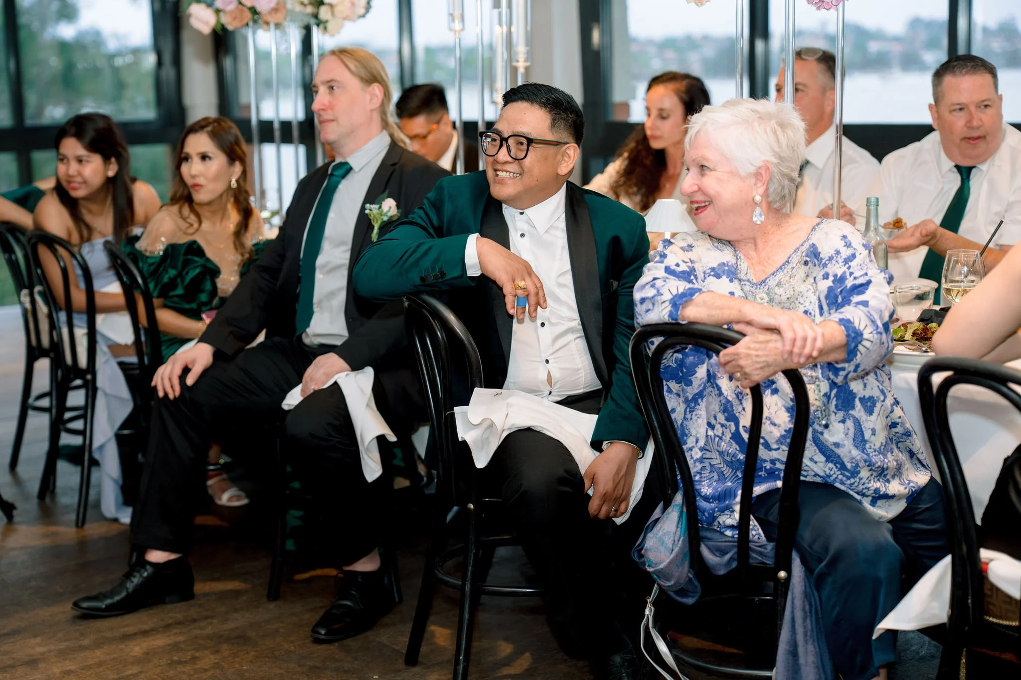 Guest reactions at Angelo’s Cabarita wedding