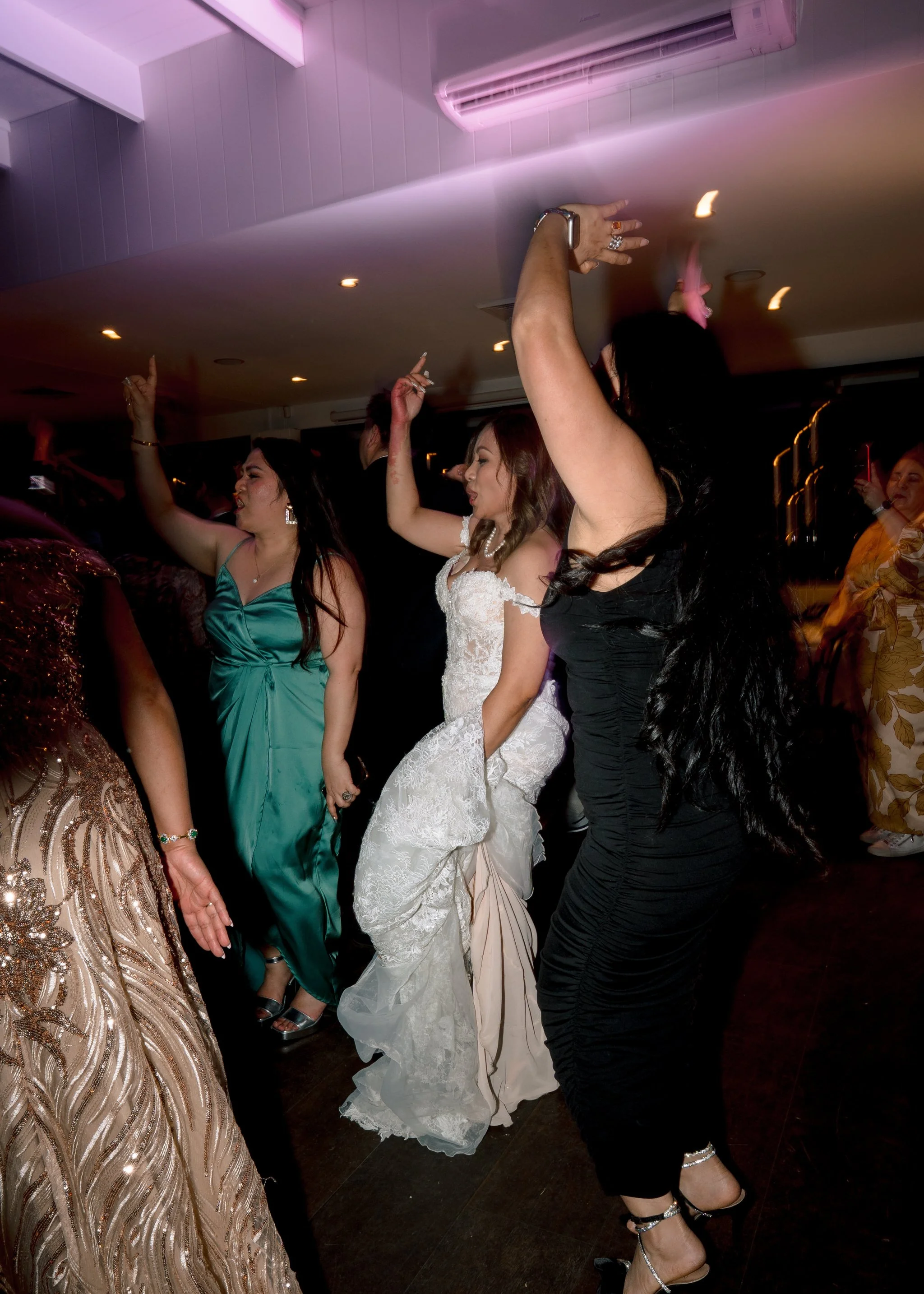 Bride dancing Angelo’s Cabarita wedding
