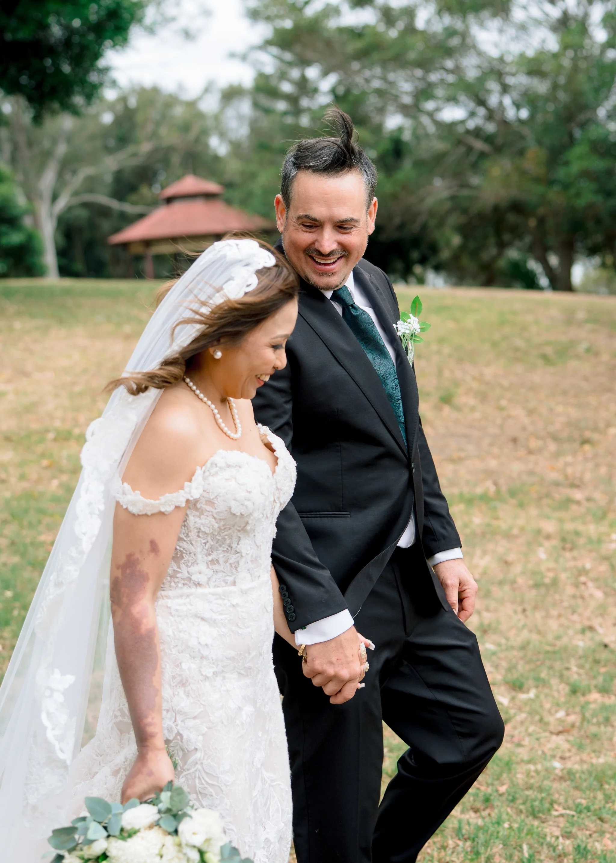 Angelo’s Cabarita wedding full-length portrait