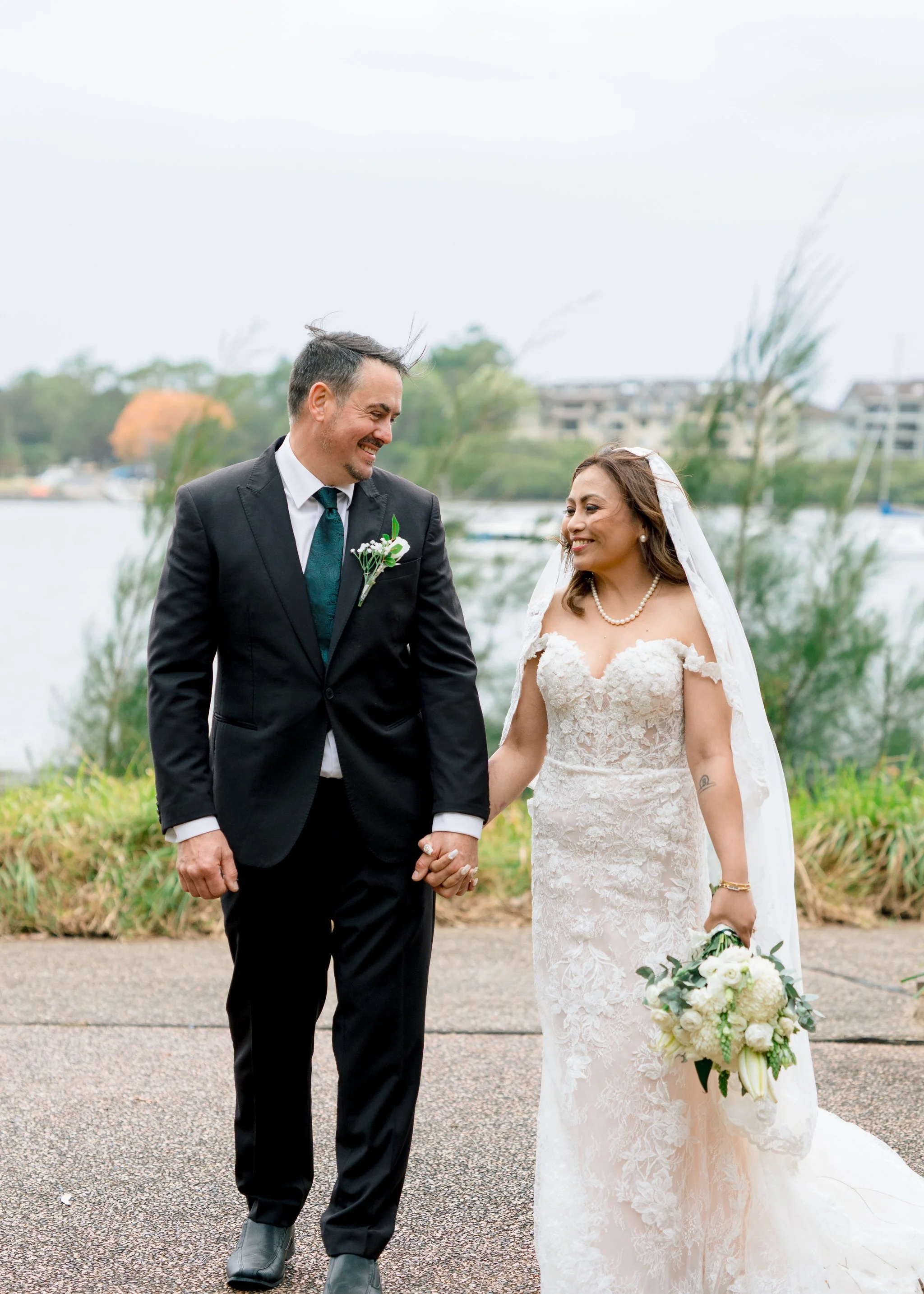 Angelo’s Cabarita waterfront wedding portraits