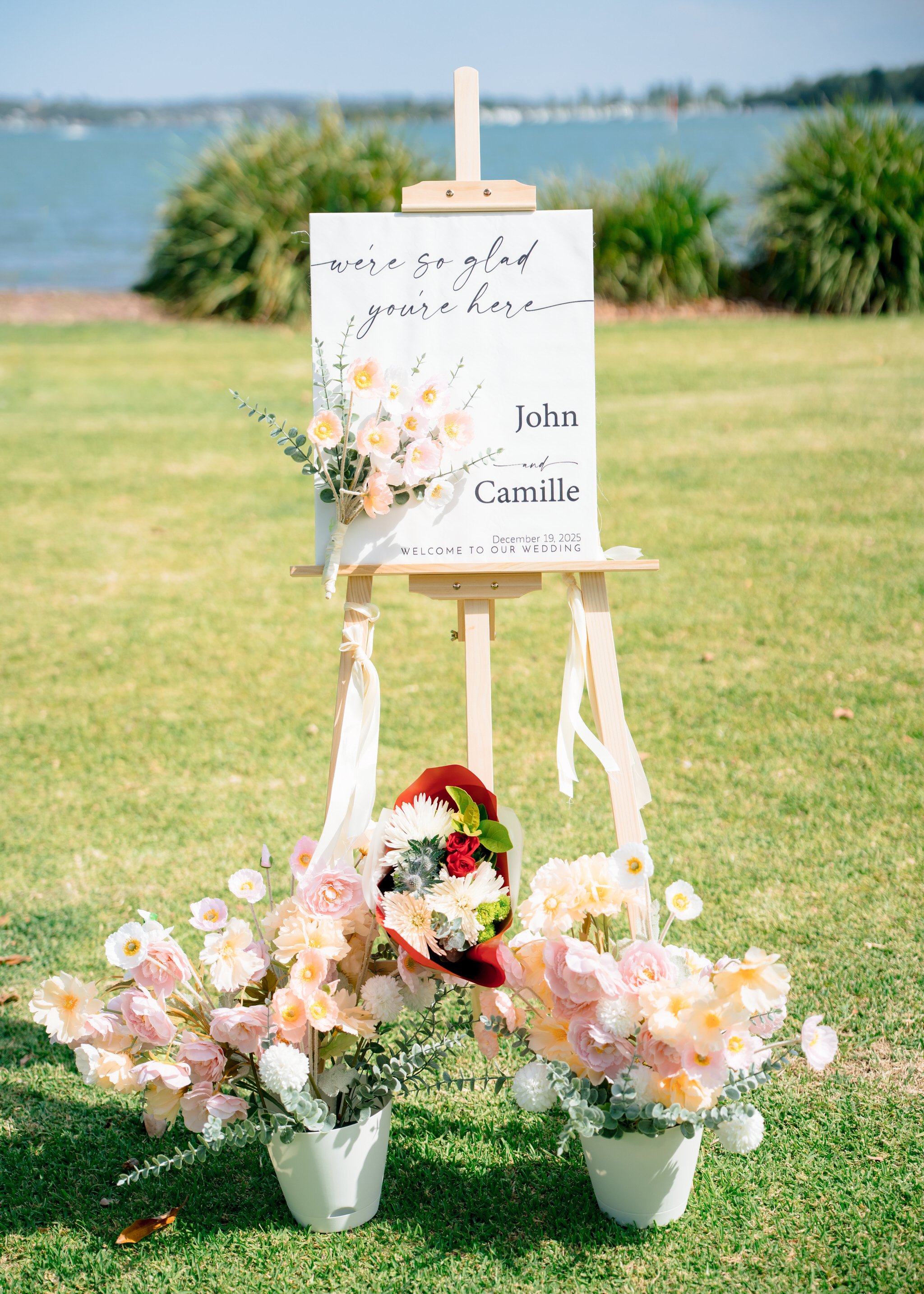 Speers Point Park Wedding Welcome Sign