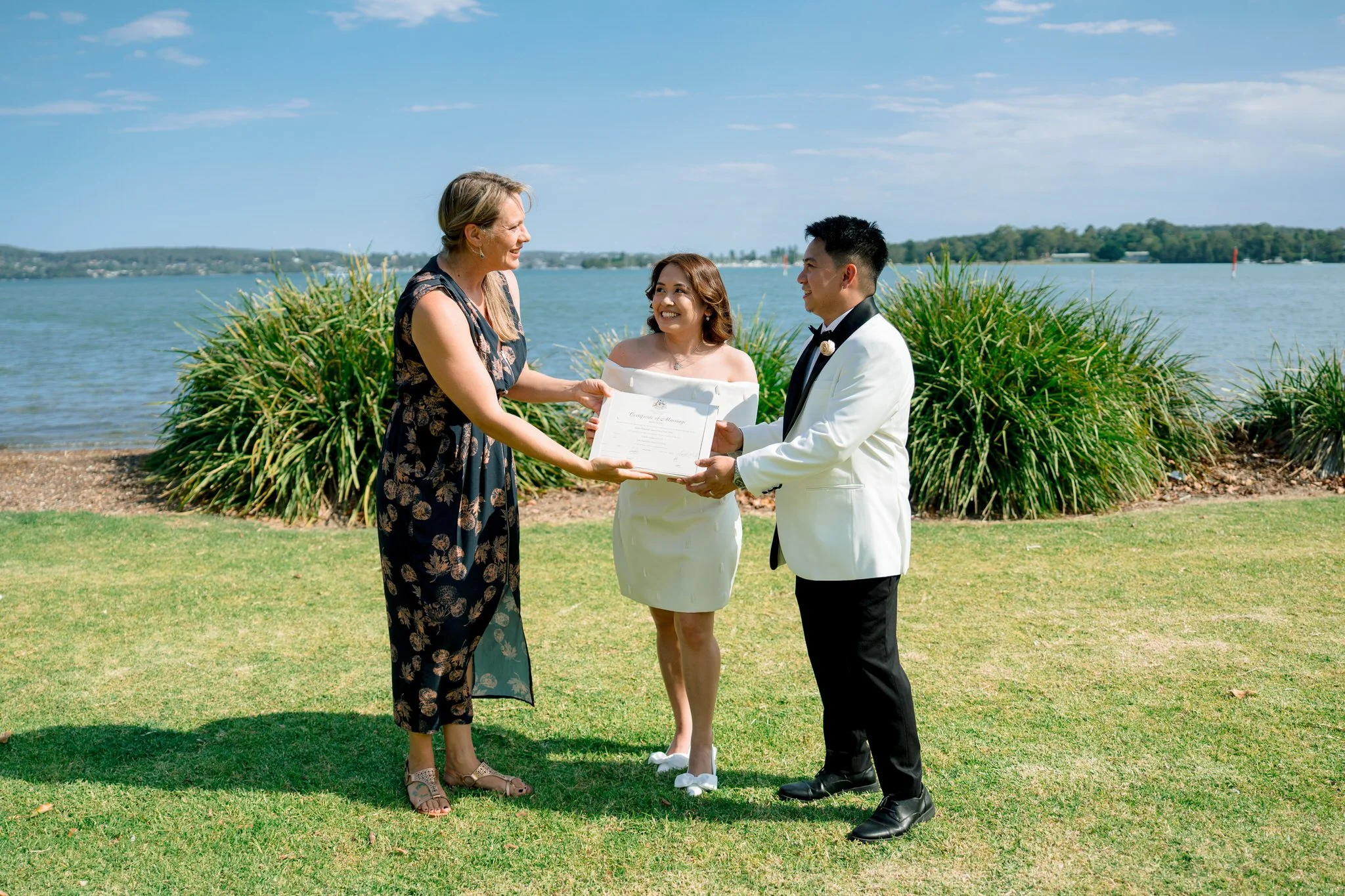 Speers Point Park Wedding Certificate Signing