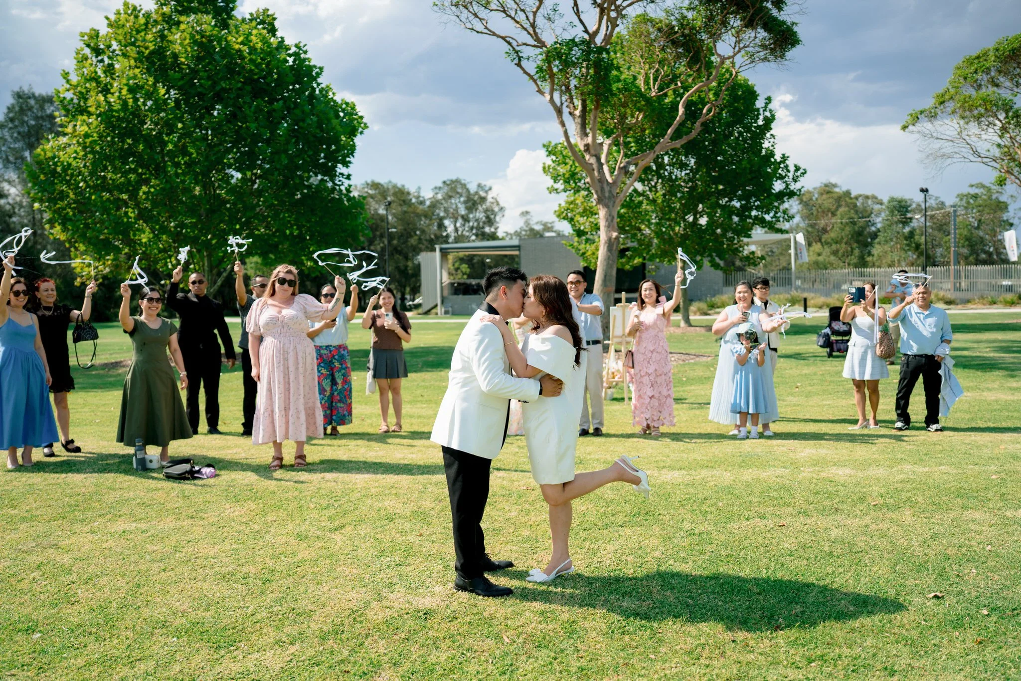 Speers Point Park Wedding First Kiss